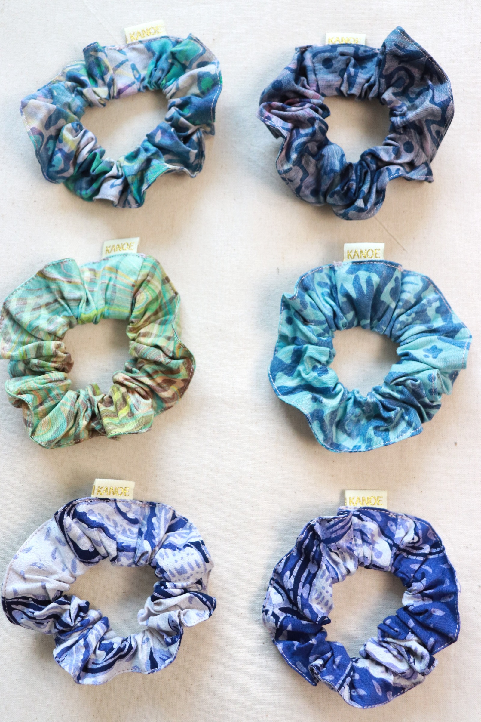 Batik Scrunchies [Set of 6] - Marina [ Handmade ]