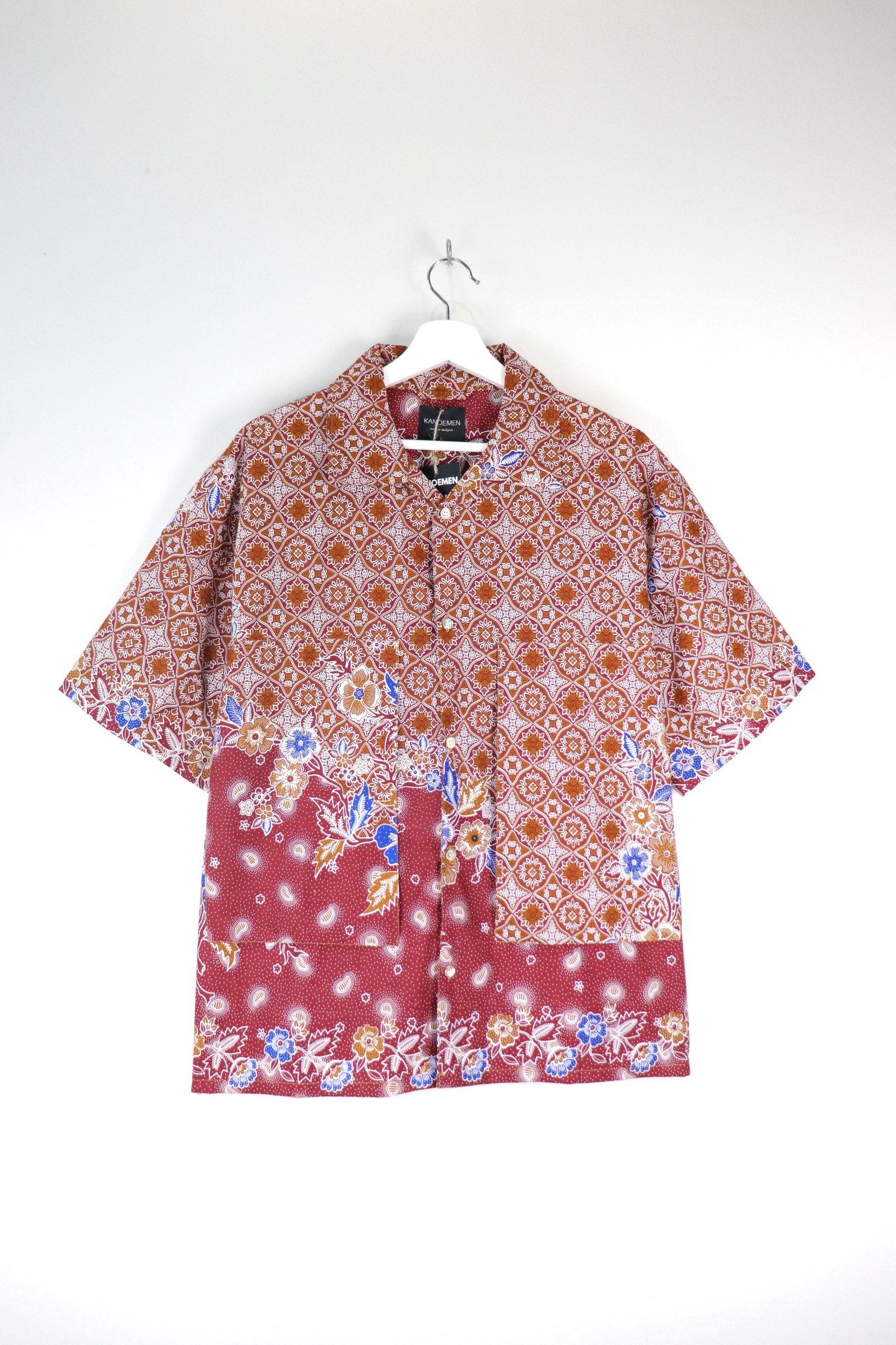 Men's Oversized Pockets Shirt - Apple Pie [ L ]