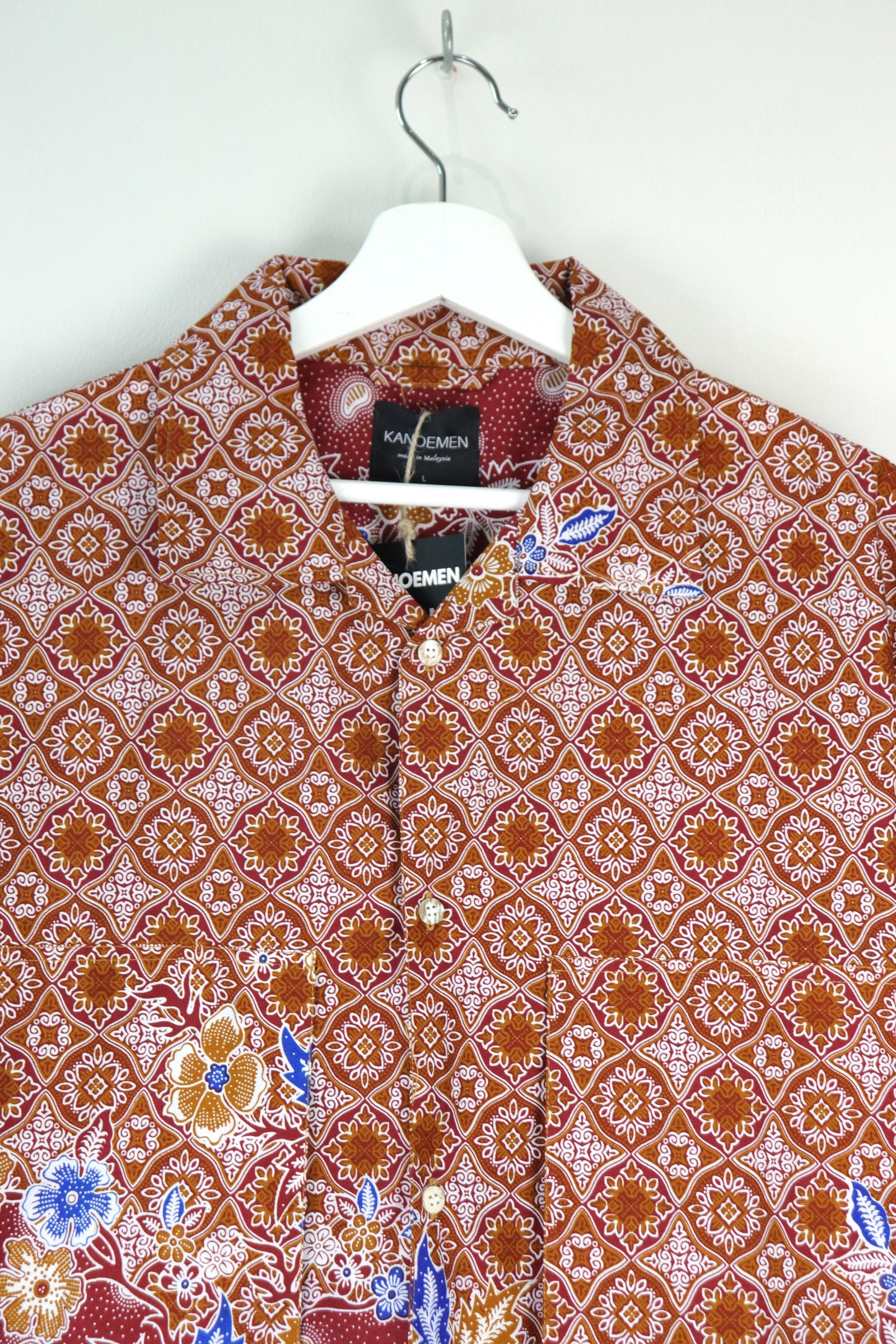 Men's Oversized Pockets Shirt - Apple Pie [ L ]