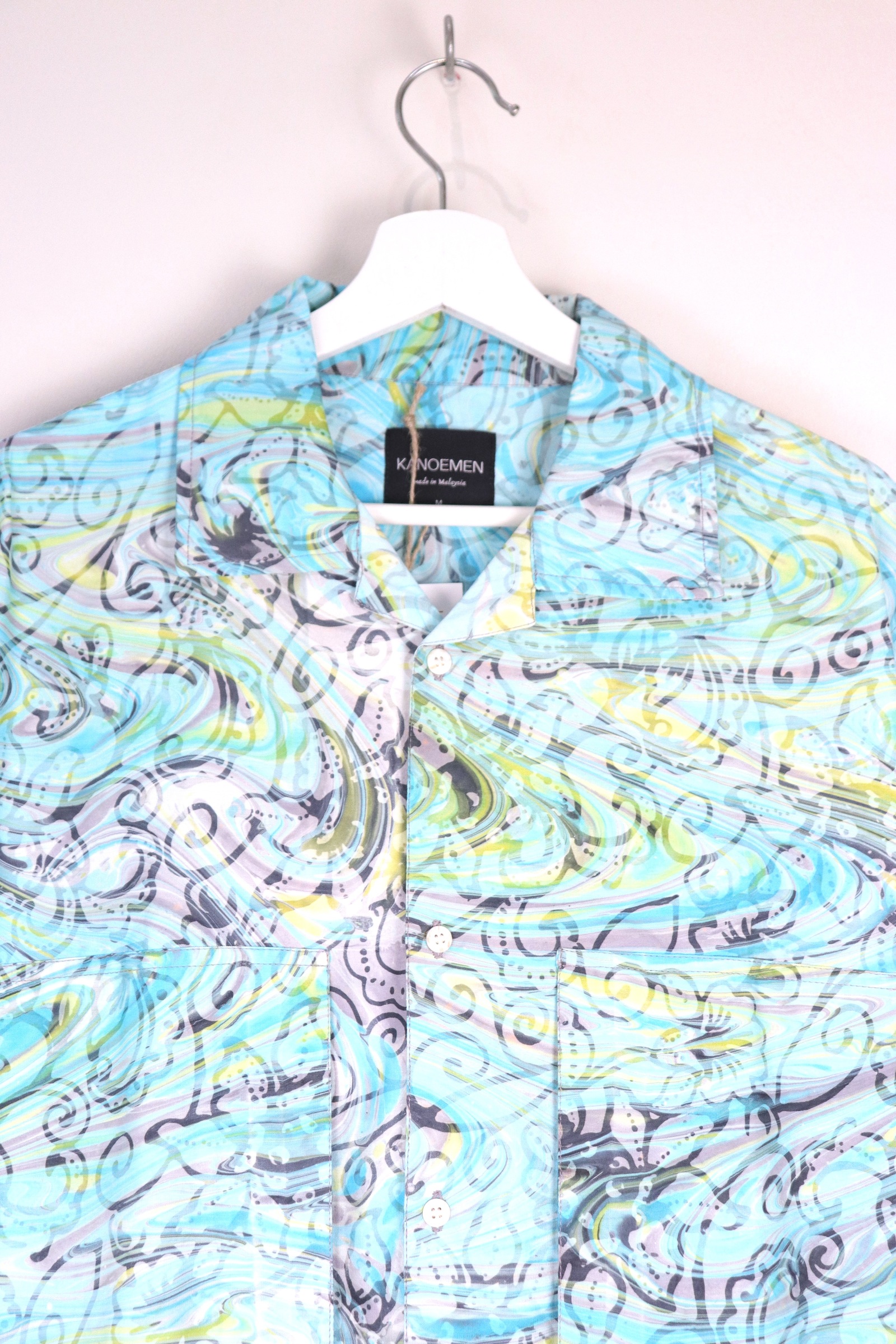 Men's Oversized Pockets Shirt - Isotonic [ Handmade Batik ] [ M ]