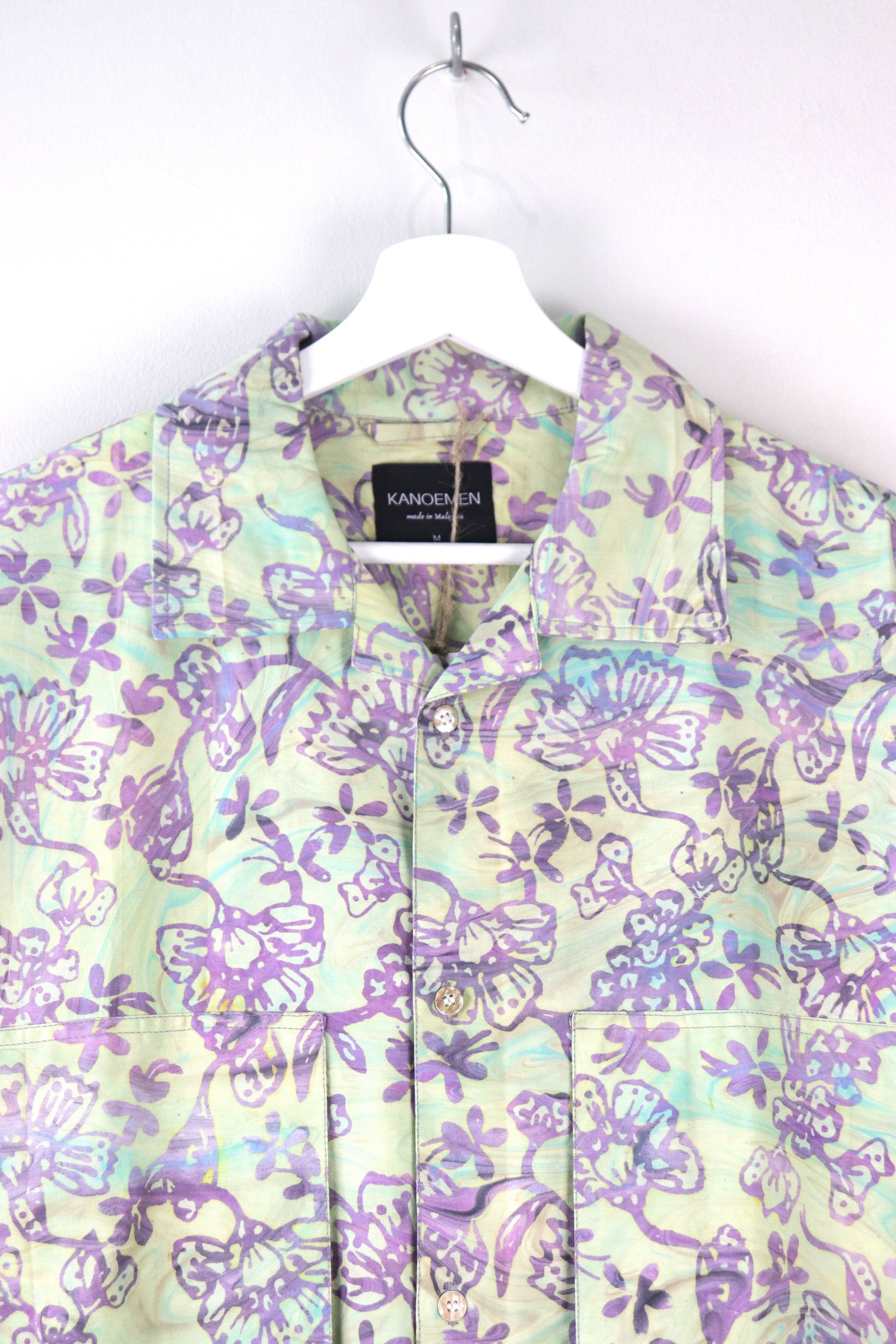 Men's Oversized Pockets Shirt - Mojito Punch [ Handmade Batik ]