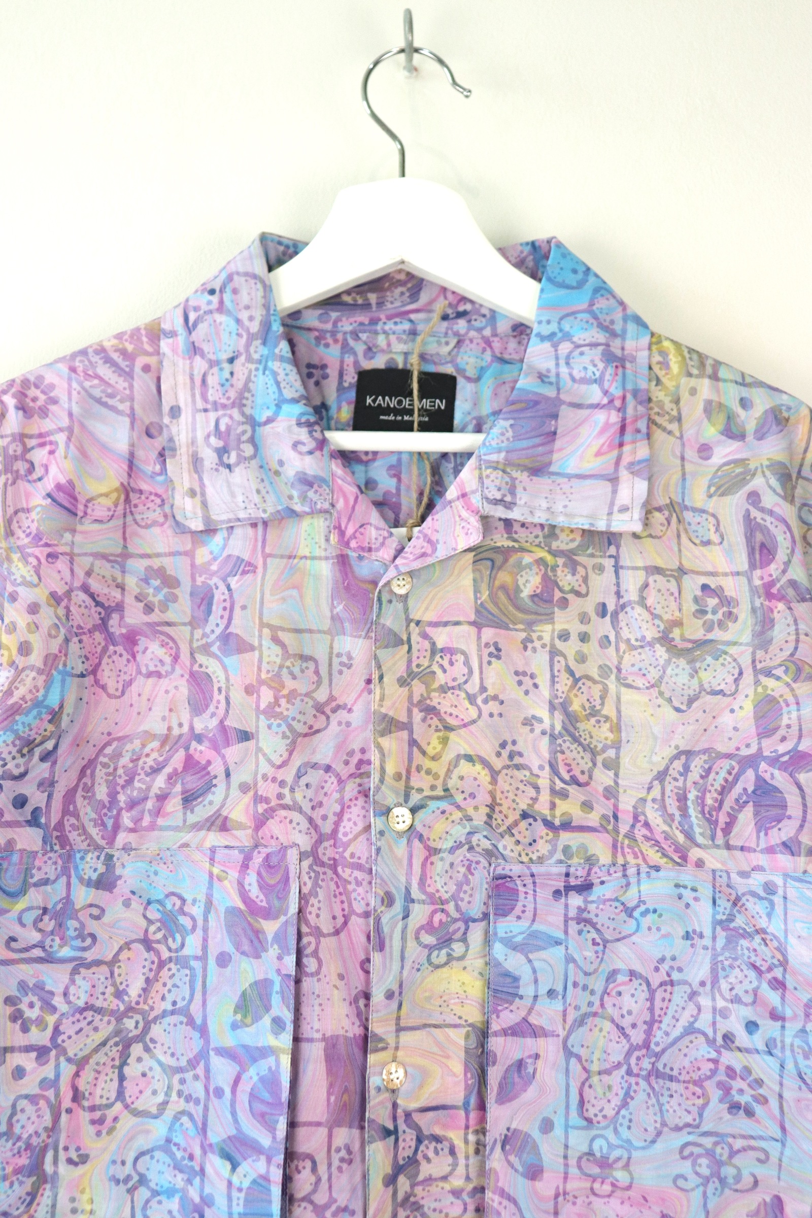 Men's Oversized Pockets Shirt - Nerds  [ Handmade Batik ]