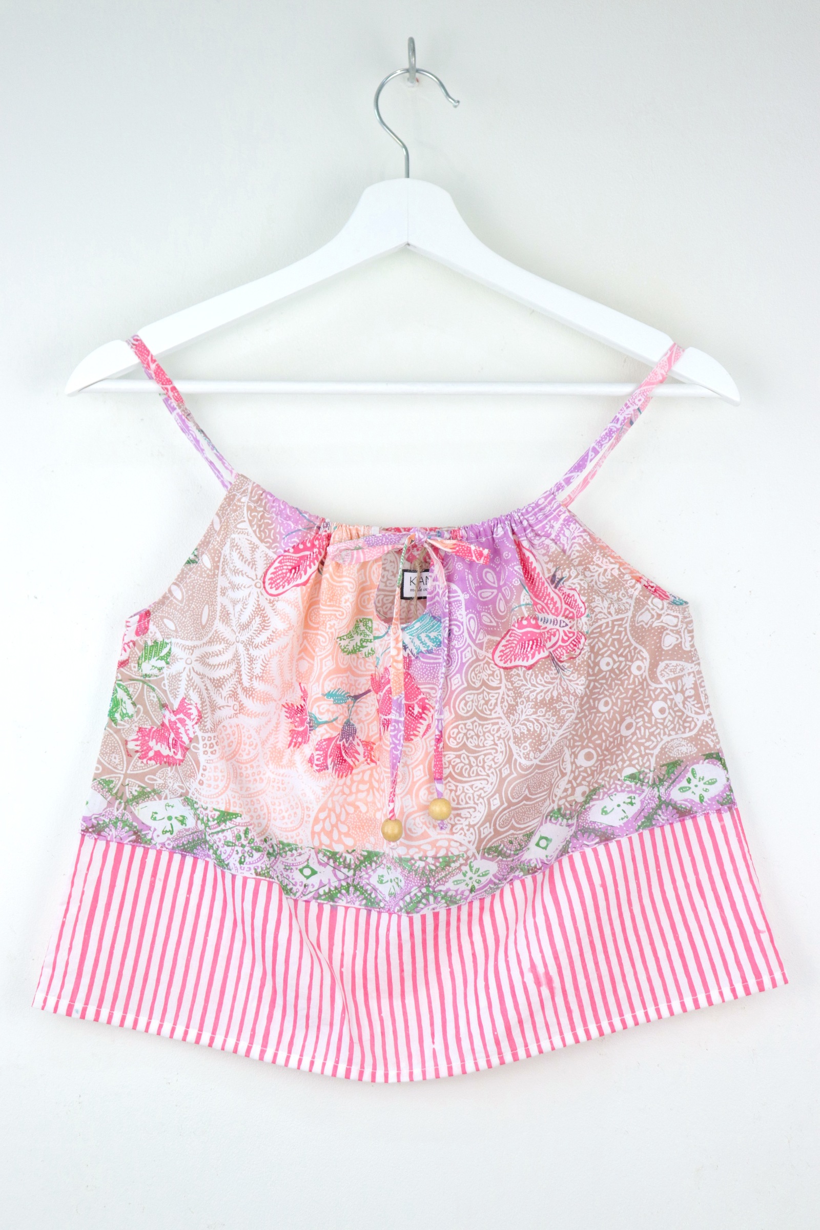 Getaway Batik Top - Strawberry Taffy [Handmade]