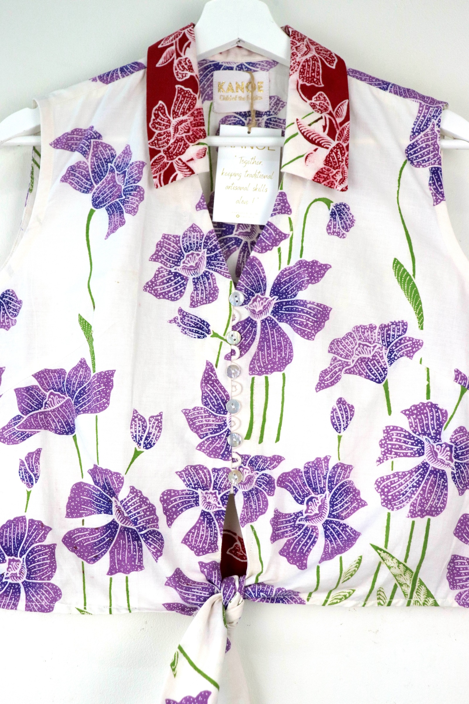 KANOE Classic Vintage Top - Nora  [Handstamped Batik]