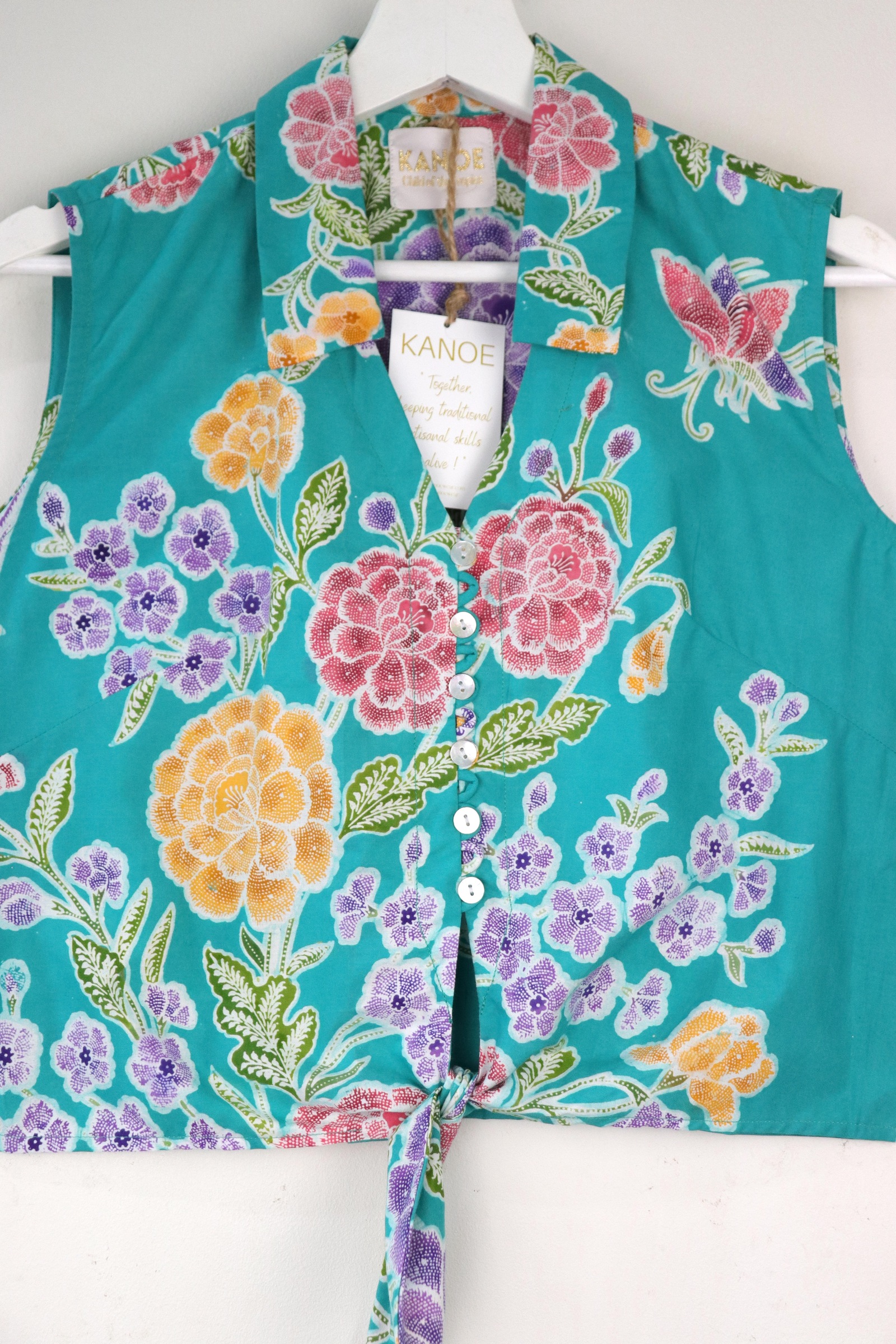KANOE Classic Vintage Top - Erica   [Handstamped Batik]