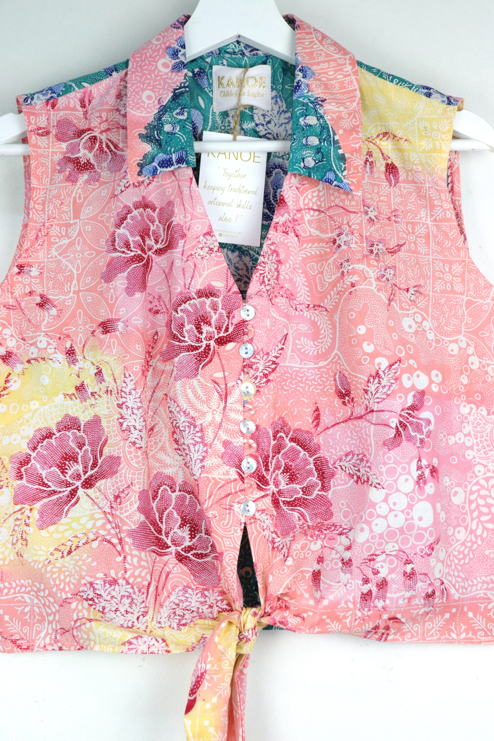 KANOE Classic Vintage Top - Genevieve  [Handstamped Batik]