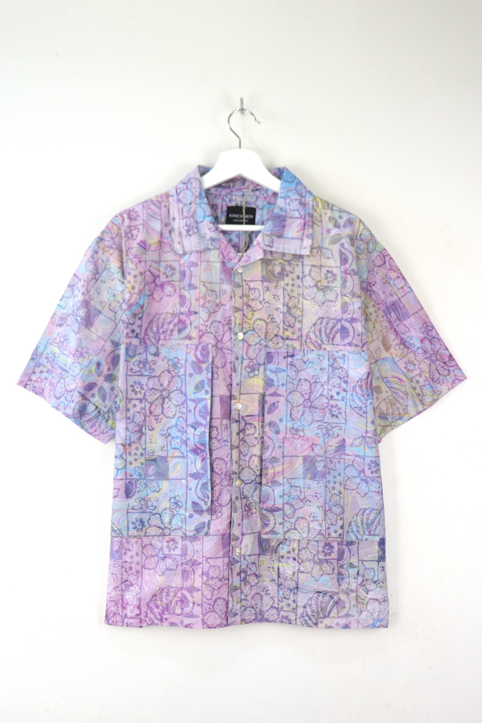 Men's Oversized Pockets Shirt - Nerds  [ Handmade Batik ]