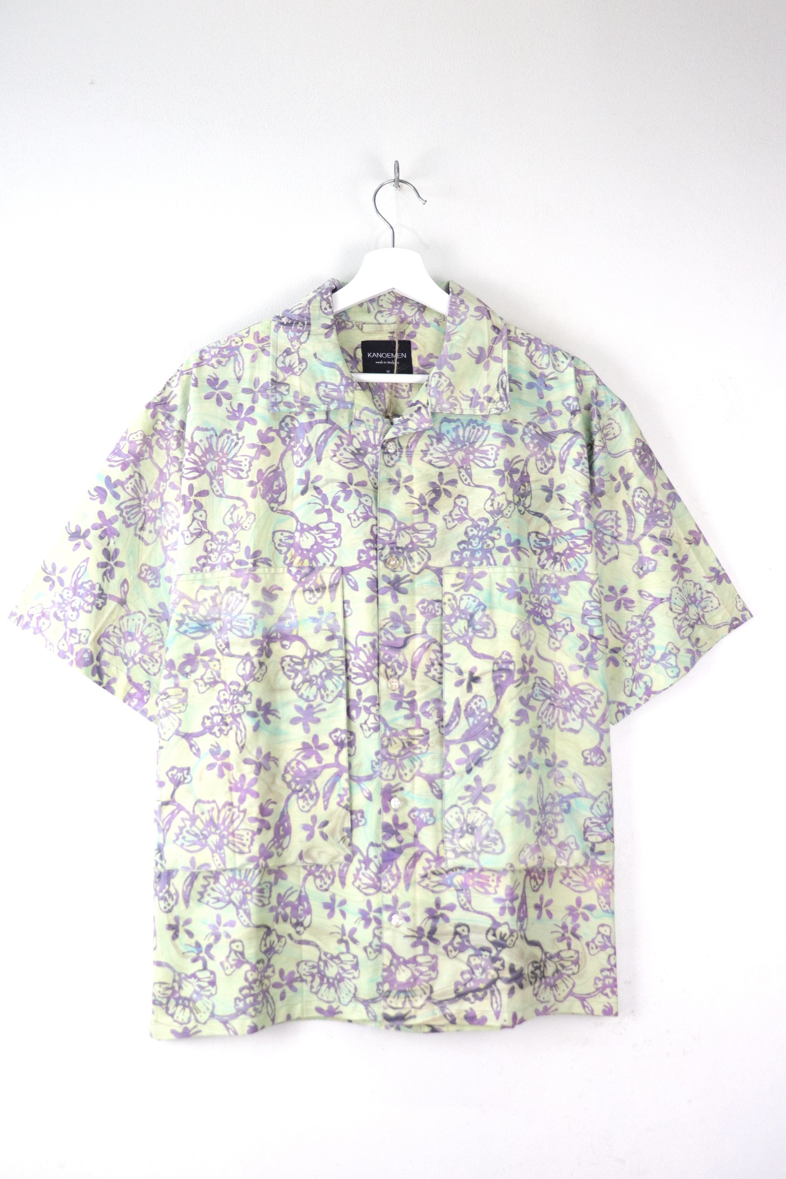 Men's Oversized Pockets Shirt - Mojito Punch [ Handmade Batik ]