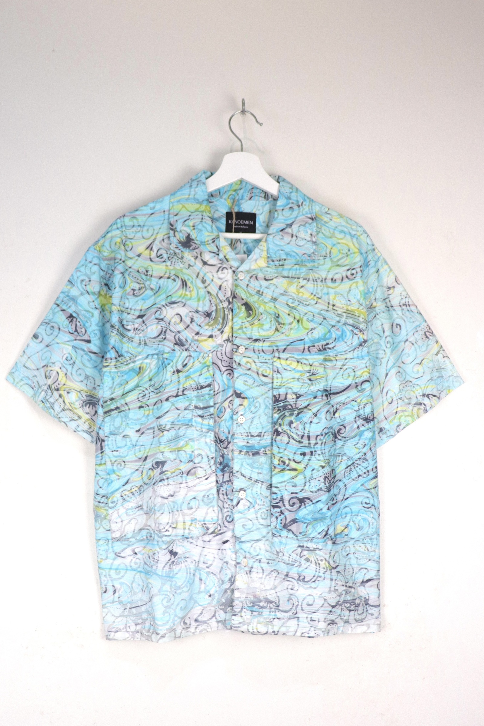 Men's Oversized Pockets Shirt - Isotonic [ Handmade Batik ] [ M ]