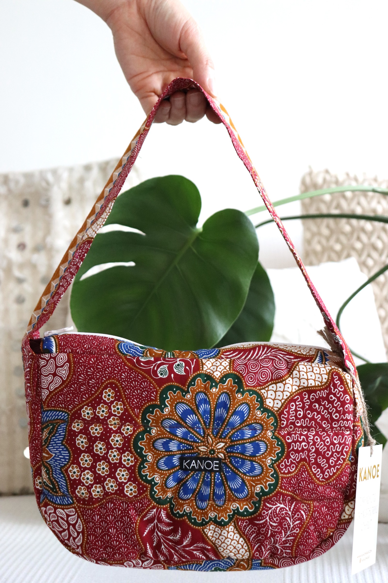 Puffy Batik Bag - Anemone