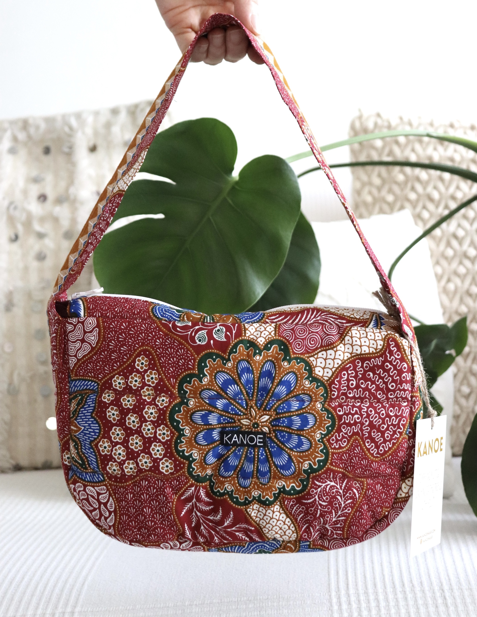  Puffy Batik Bag - Anemone