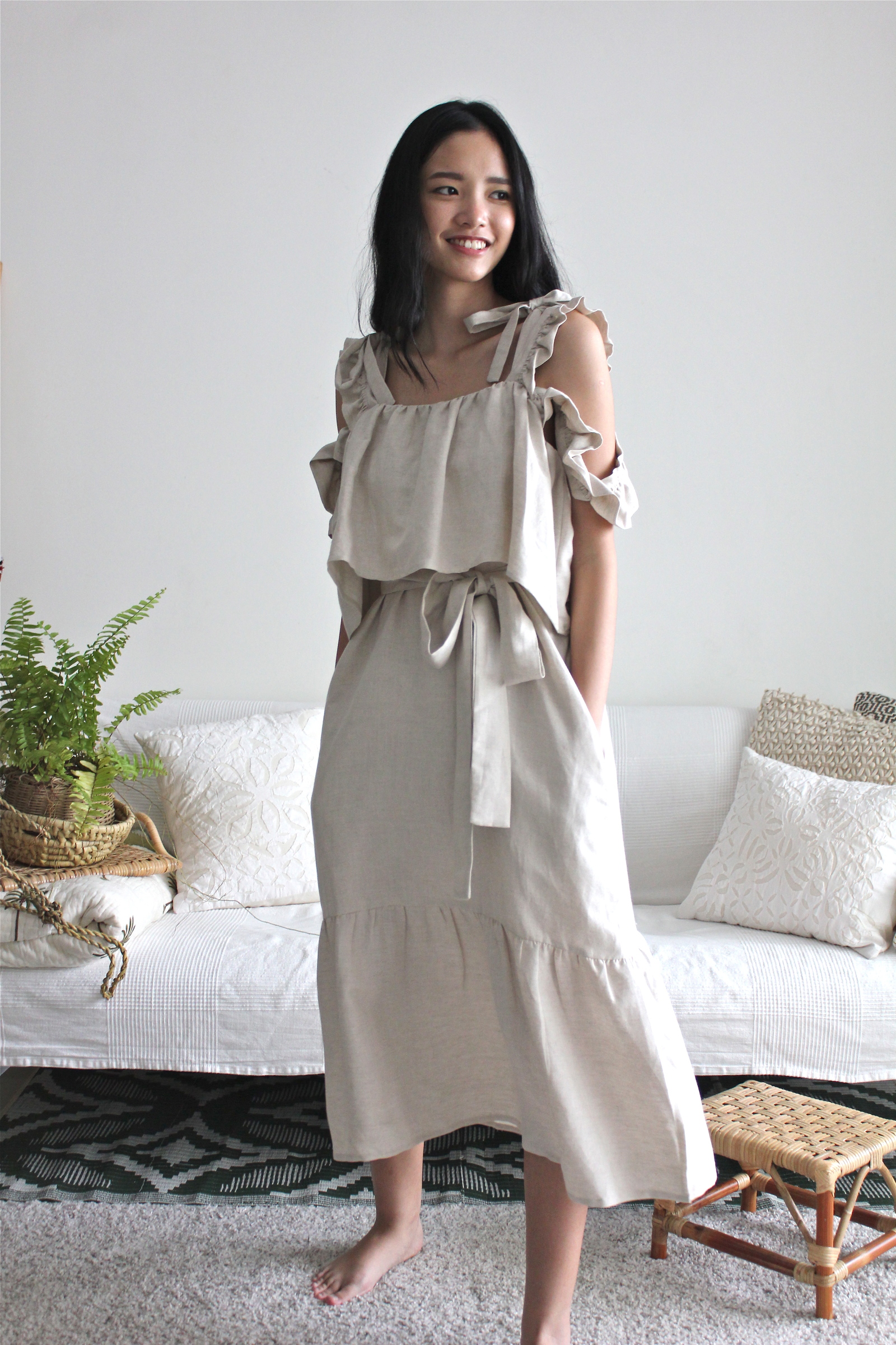 Linen Dress - Sandeu