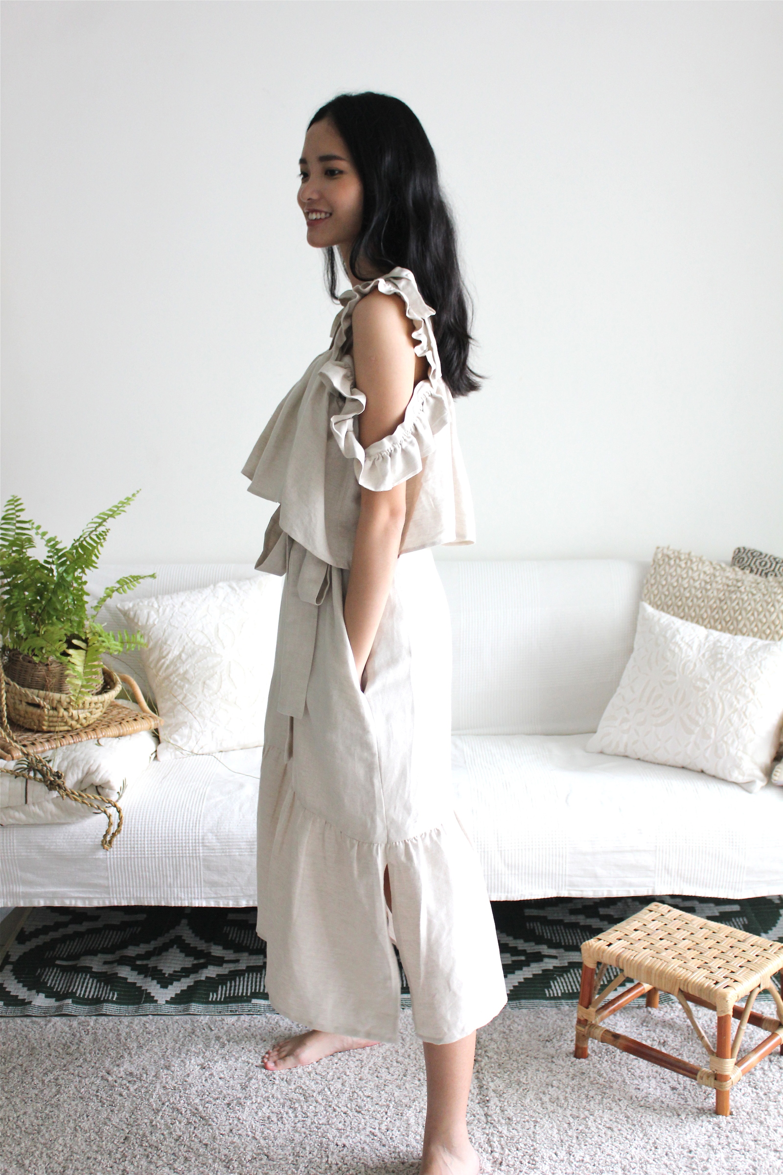 Linen Dress - Sandeu