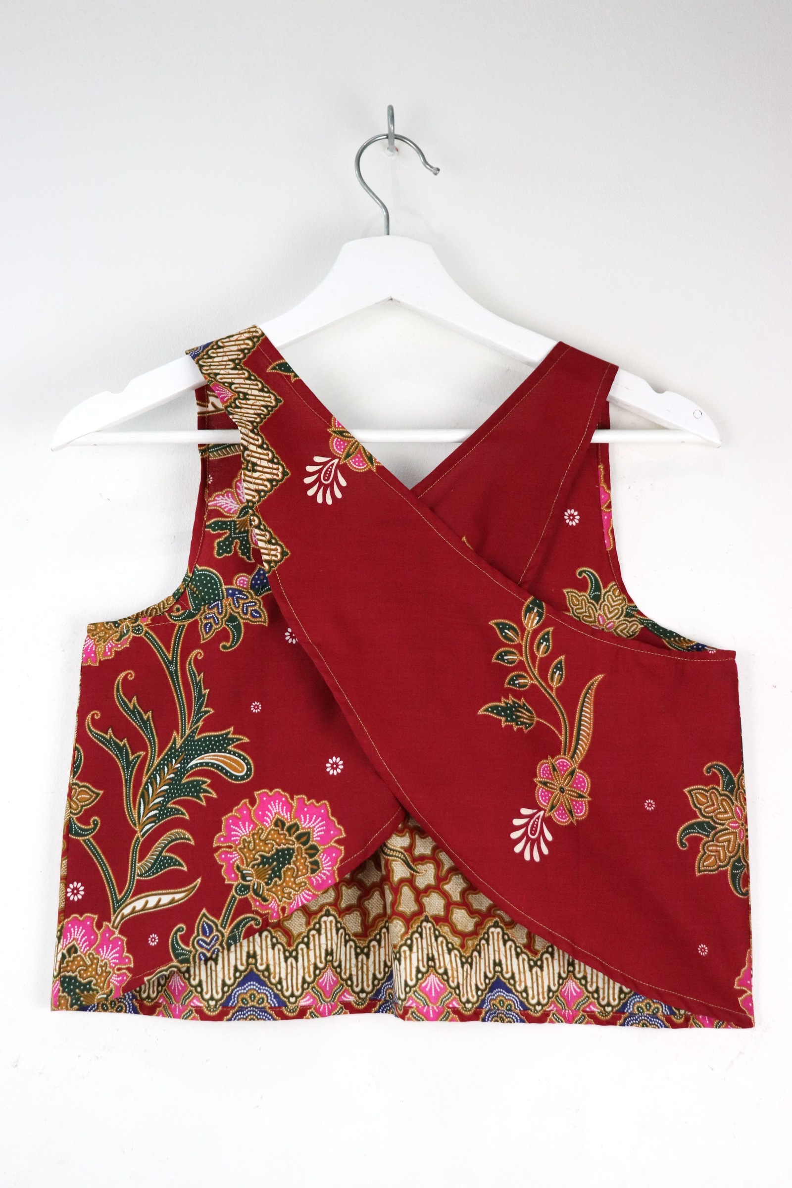 Crossback Batik Top - Strawberry Shikanji [ M ]