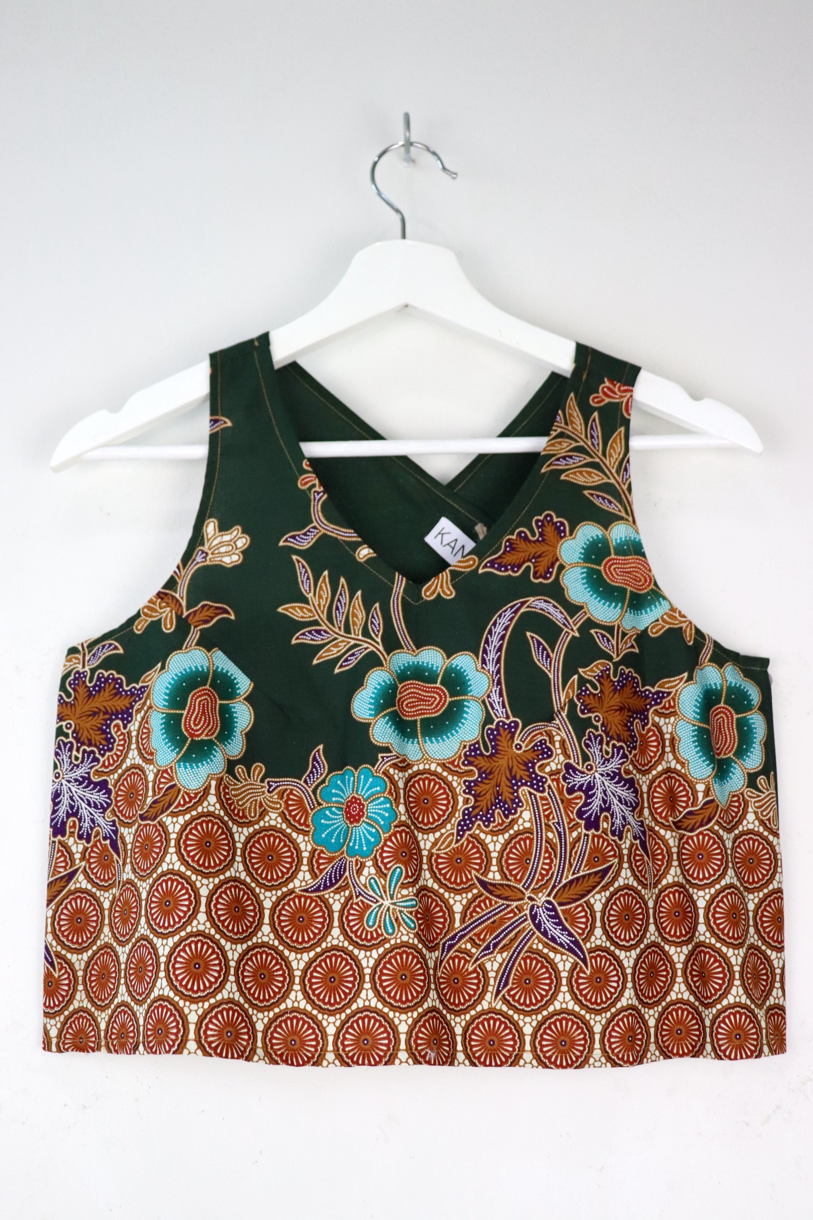 Crossback Batik Top - Avacado Smoothie
