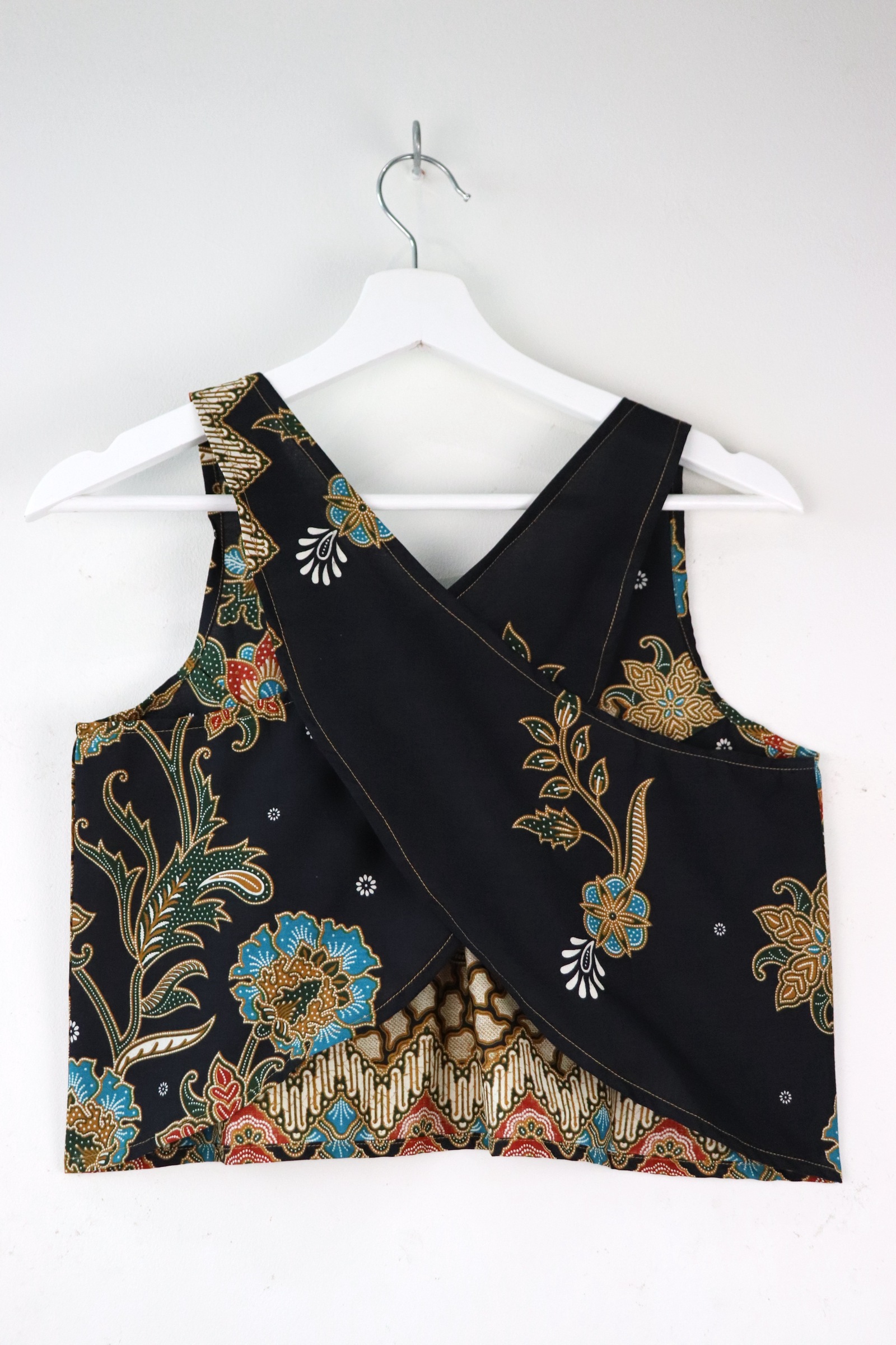 Crossback Batik Top - Blackberry