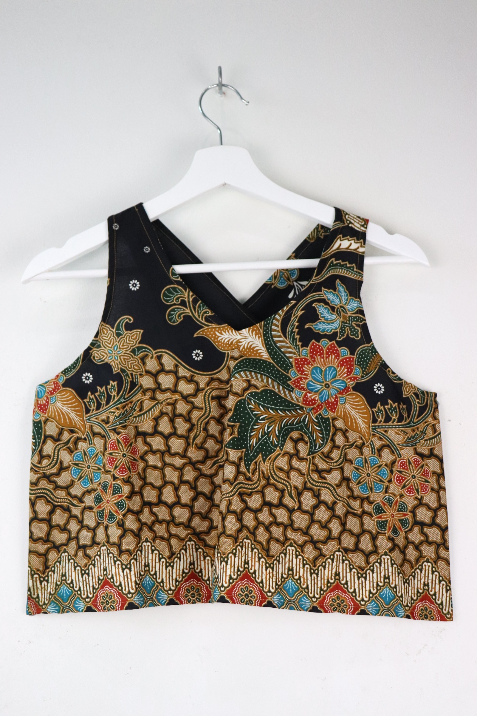 Crossback Batik Top - Blackberry