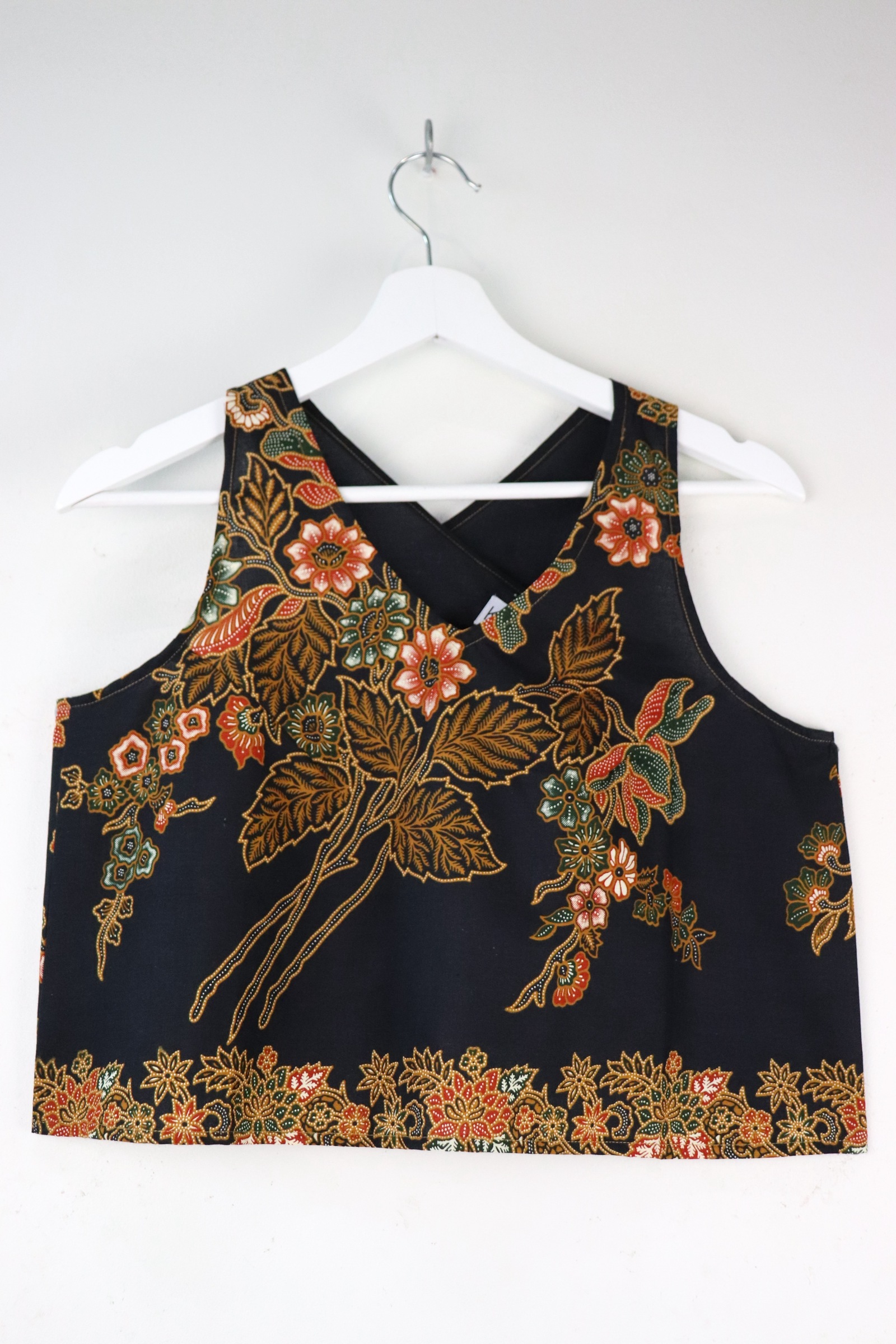 Crossback Batik Top - Orange Coke