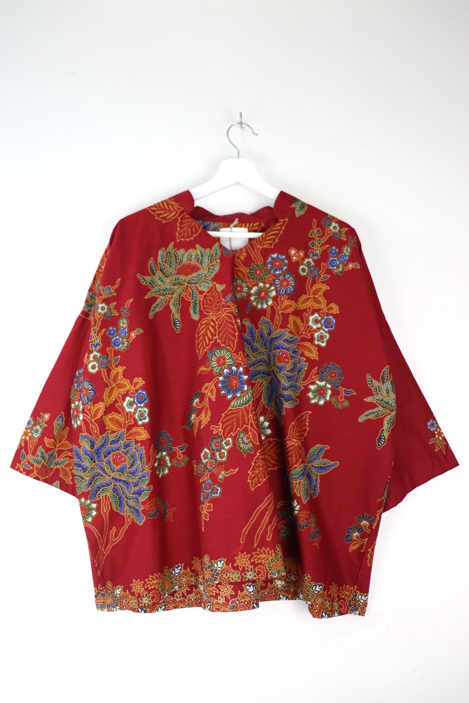 BIG GIRL Batik Top w/ Mandarin Collar - Marriott 