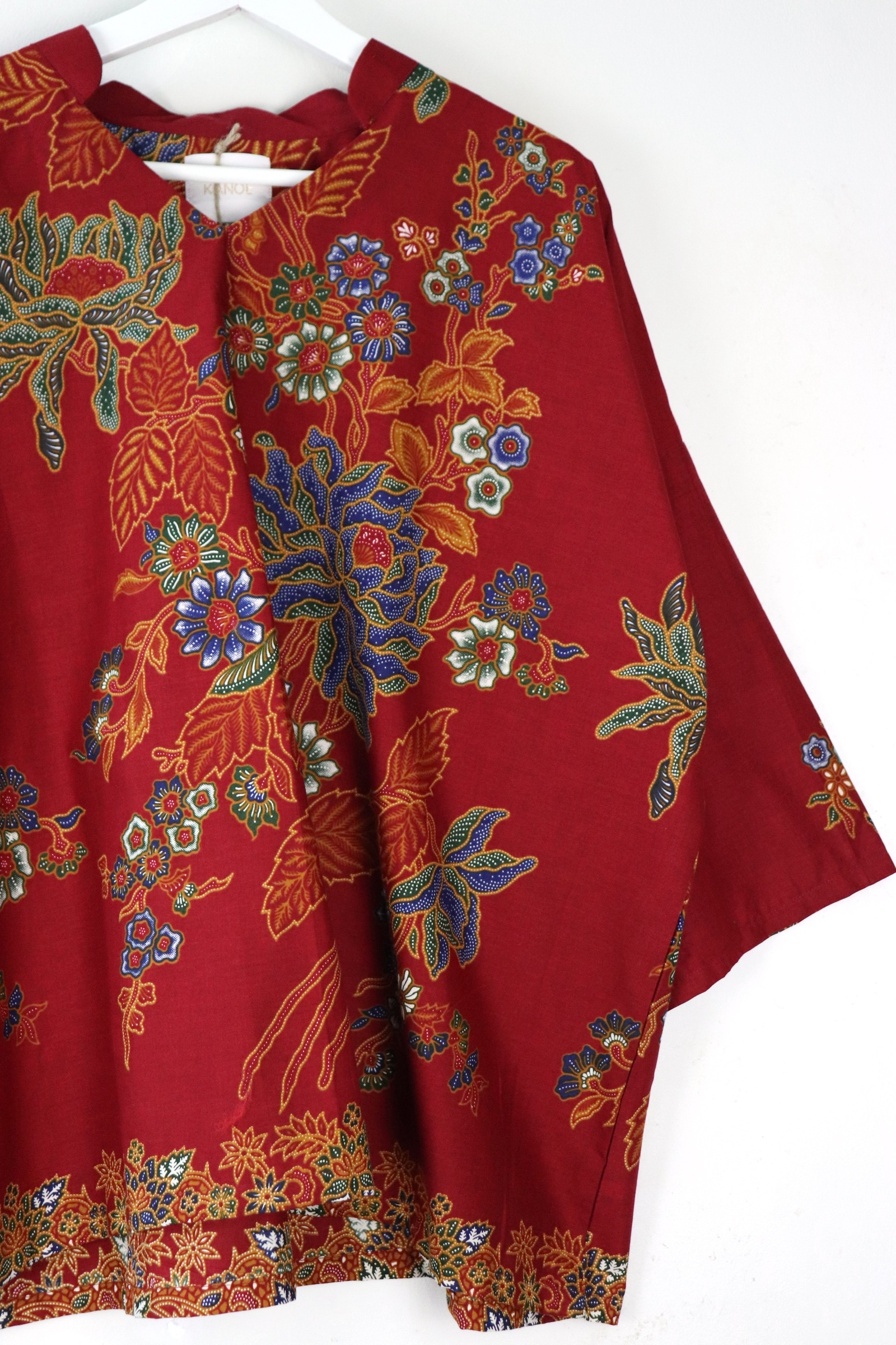 BIG GIRL Batik Top w/ Mandarin Collar - Marriott 