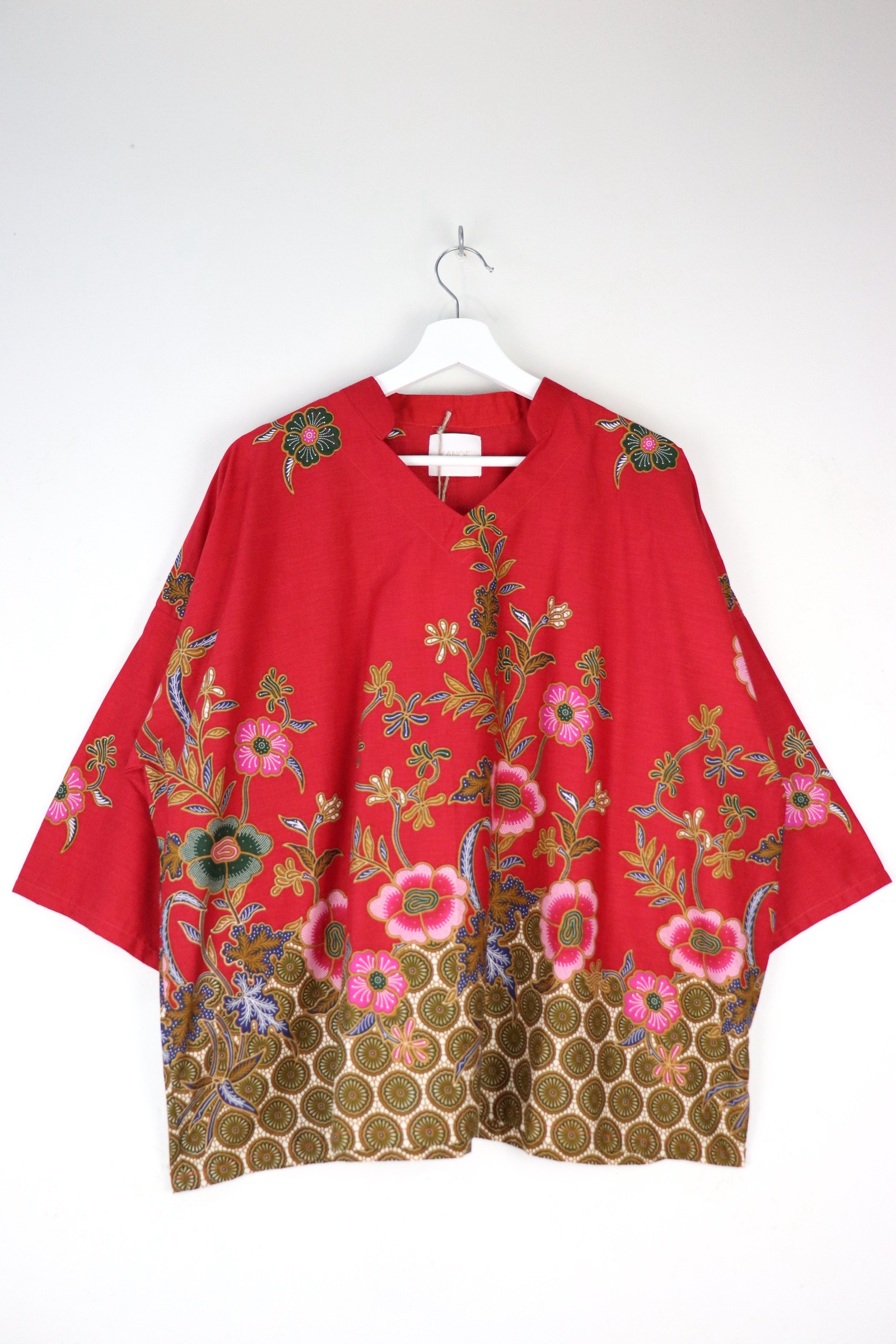 BIG GIRL Batik Top w/ Mandarin Collar - Rachox