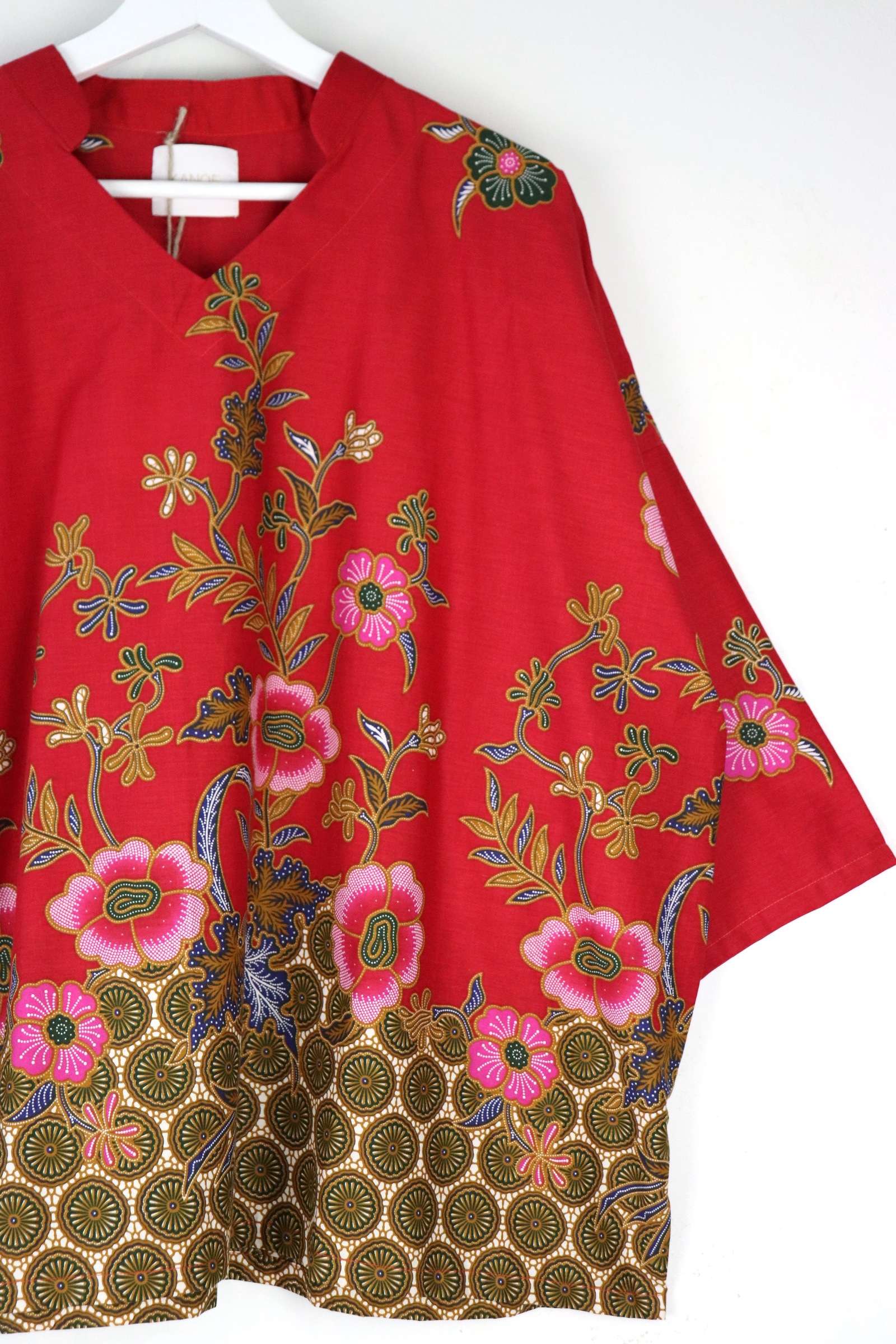 BIG GIRL Batik Top w/ Mandarin Collar - Rachox