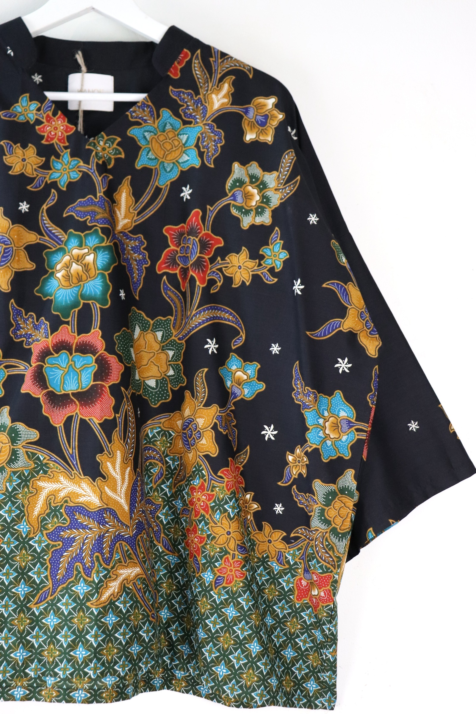BIG GIRL Batik Top w/ Mandarin Collar - Jemma