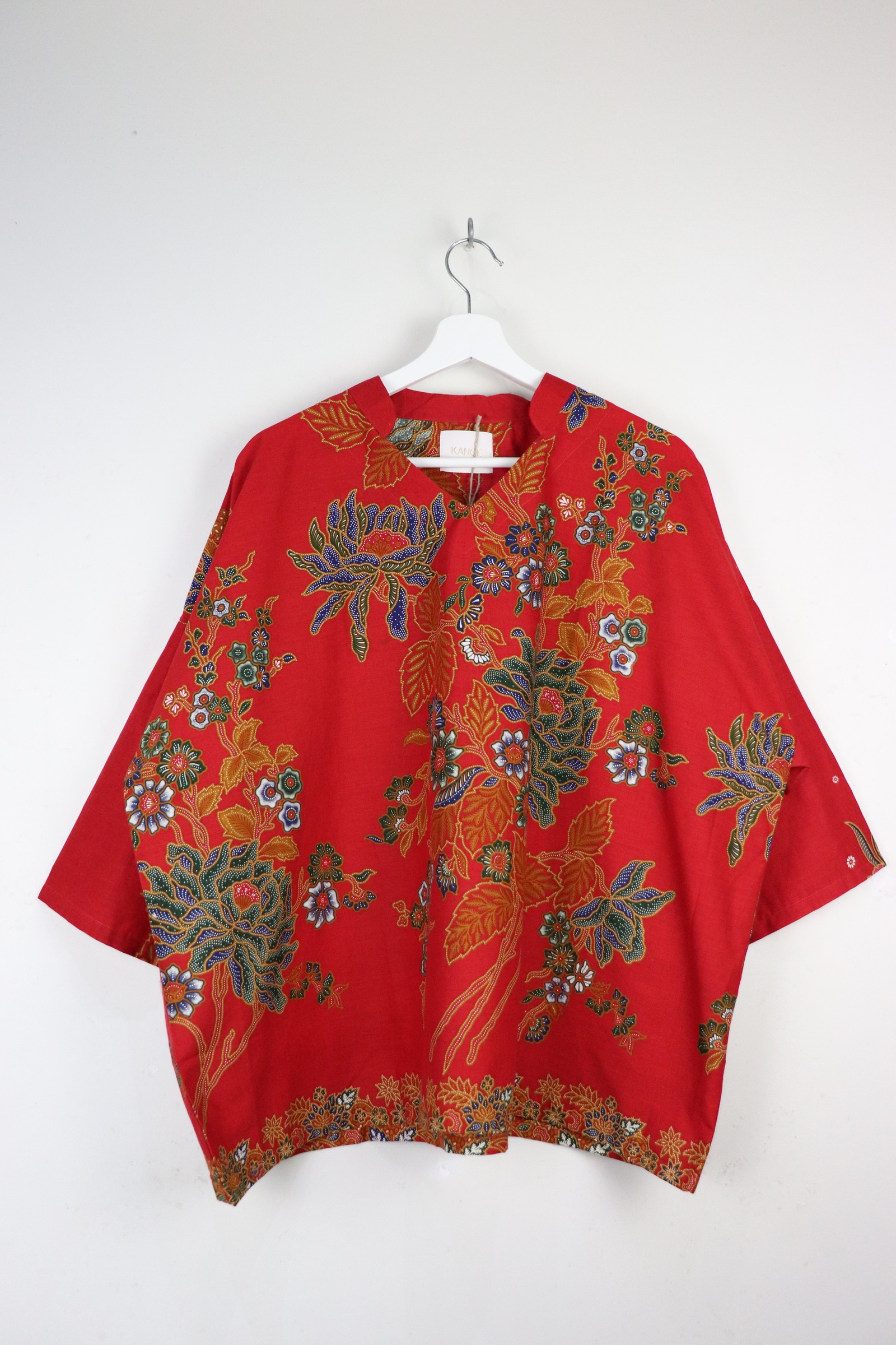 BIG GIRL Batik Top w/ Mandarin Collar - Rudy