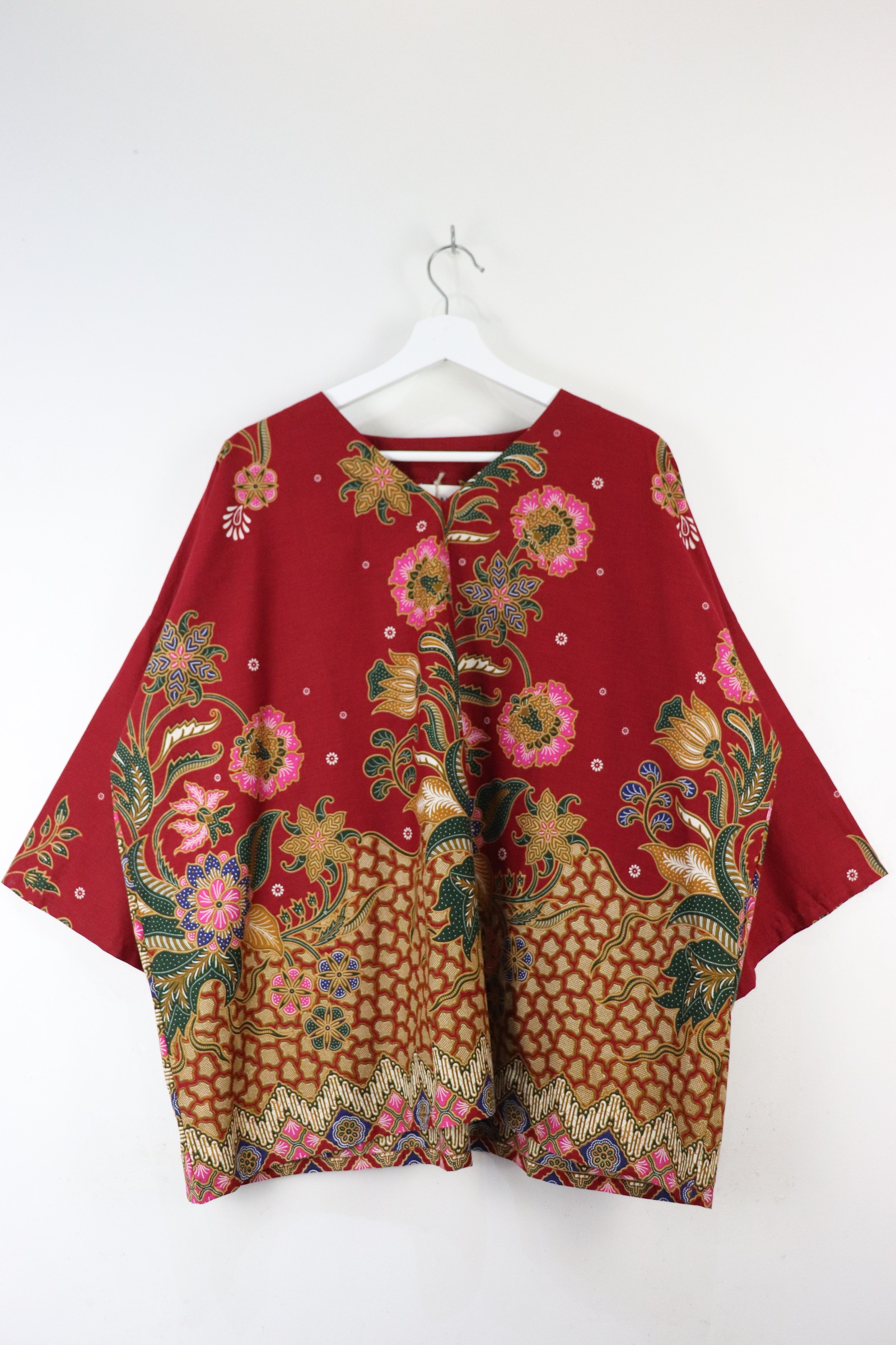 BIG GIRL Batik Top - Sangria