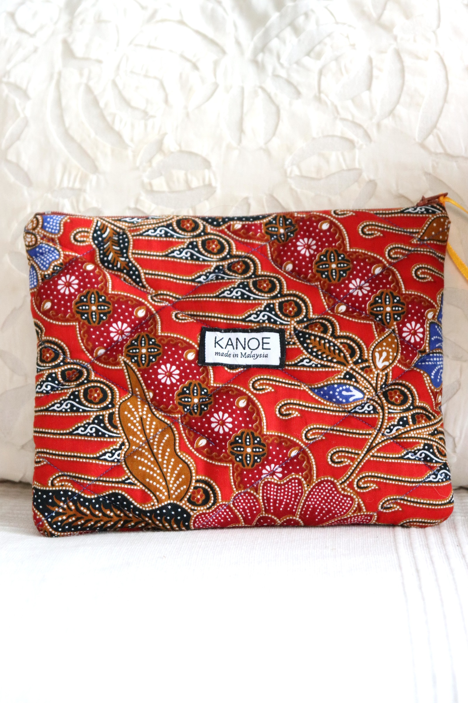 Quilted Batik Pouch - Angela