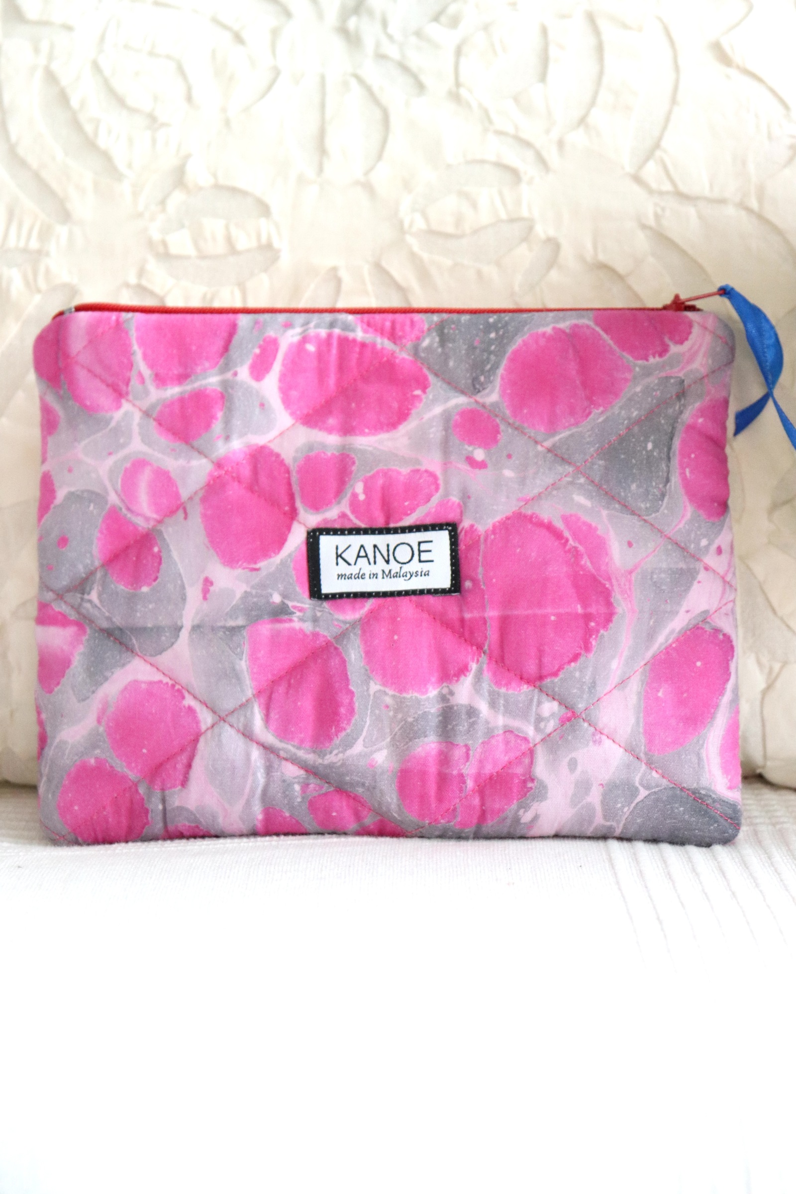 Quilted Batik Pouch - Valentina [ Handmade ]