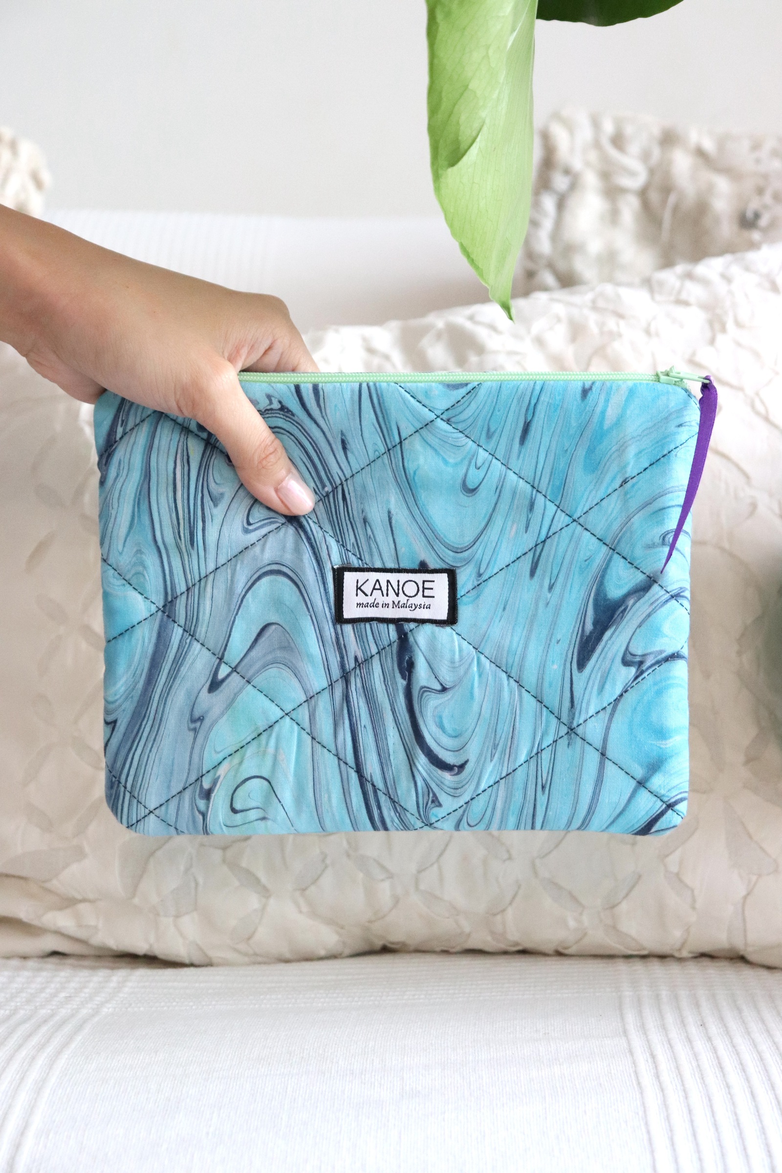 Quilted Batik Pouch - Camilla [ Handmade ]