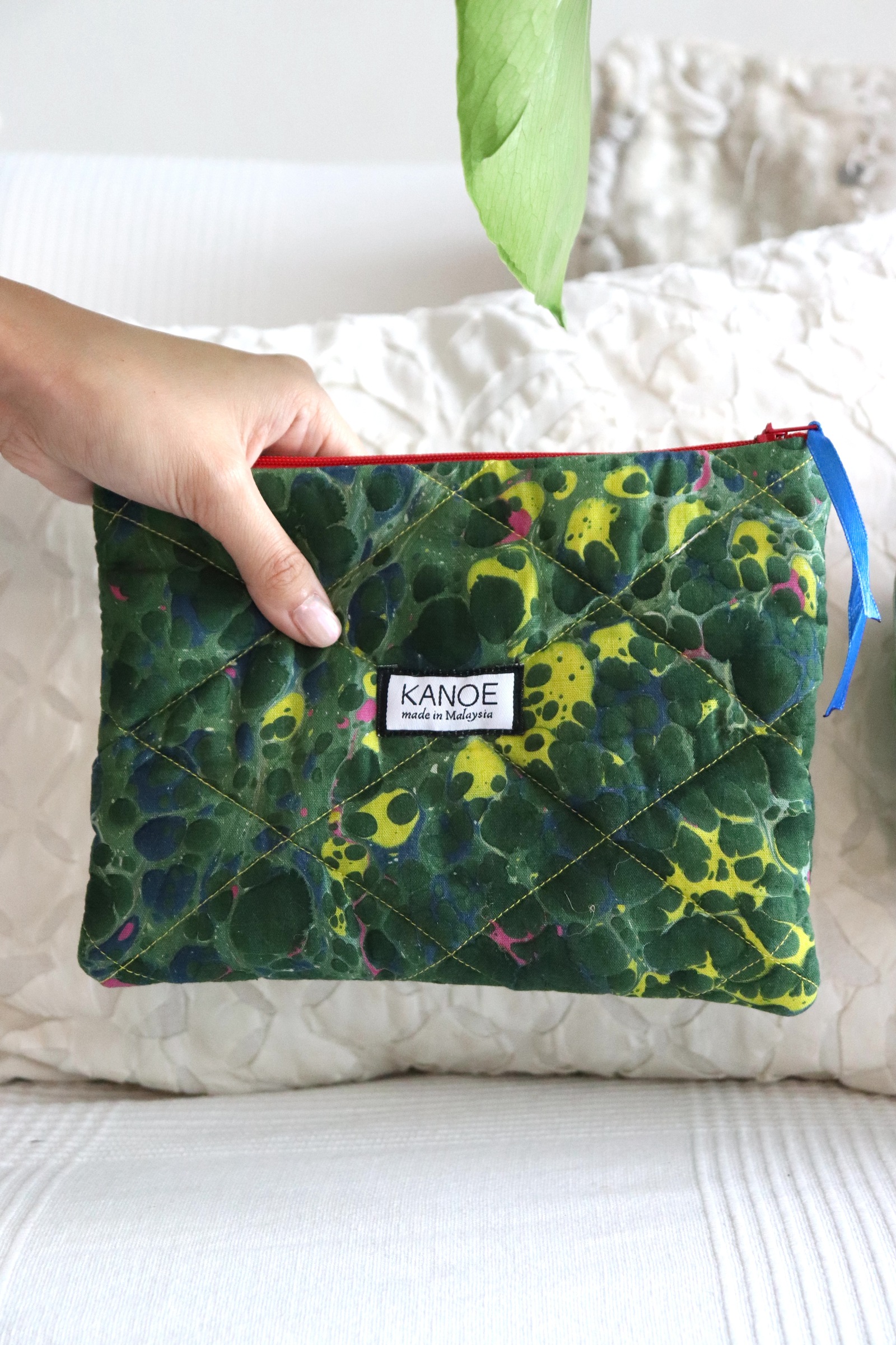 Quilted Batik Pouch - Harper [ Handmade ]
