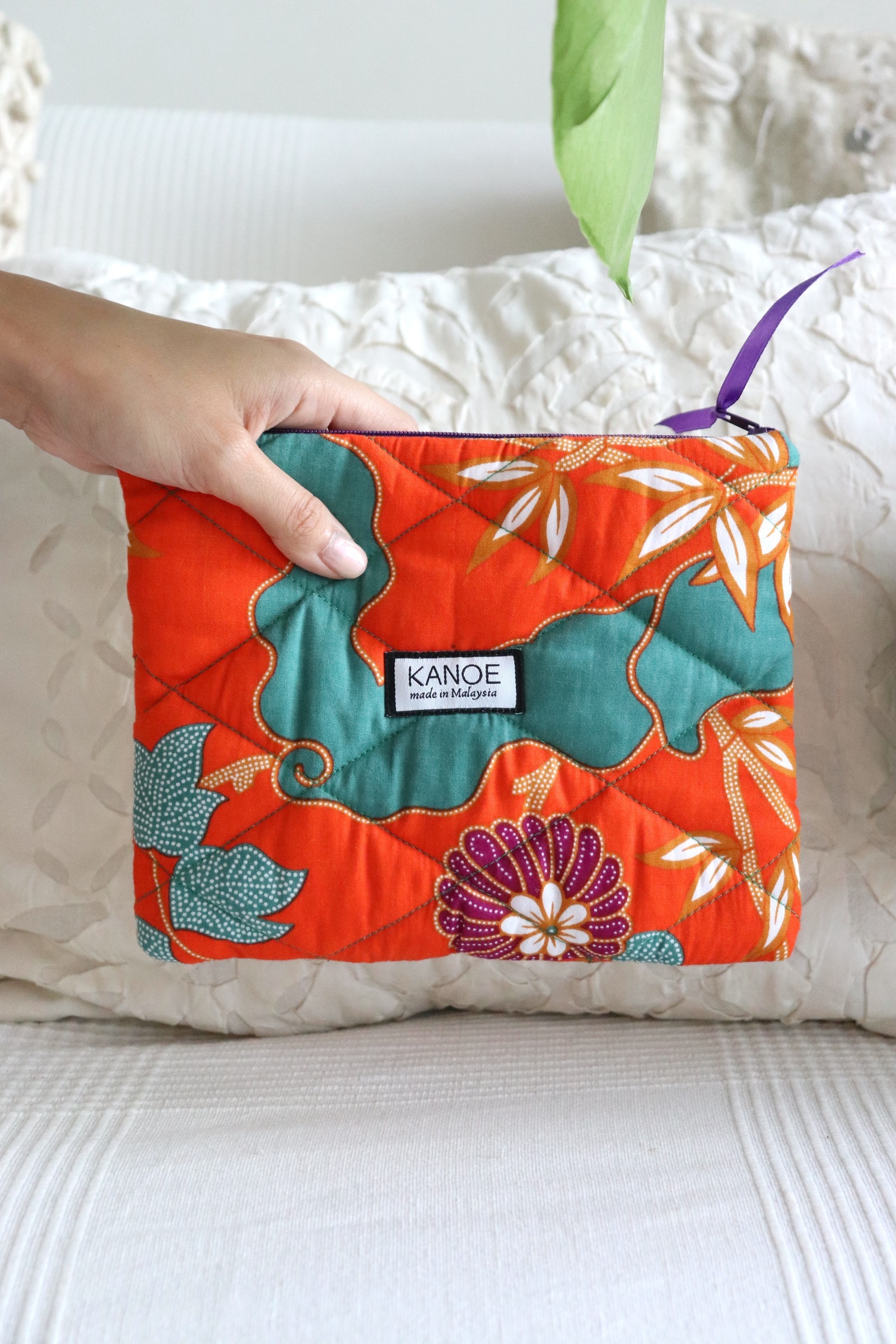 Quilted Batik Pouch - Aliana
