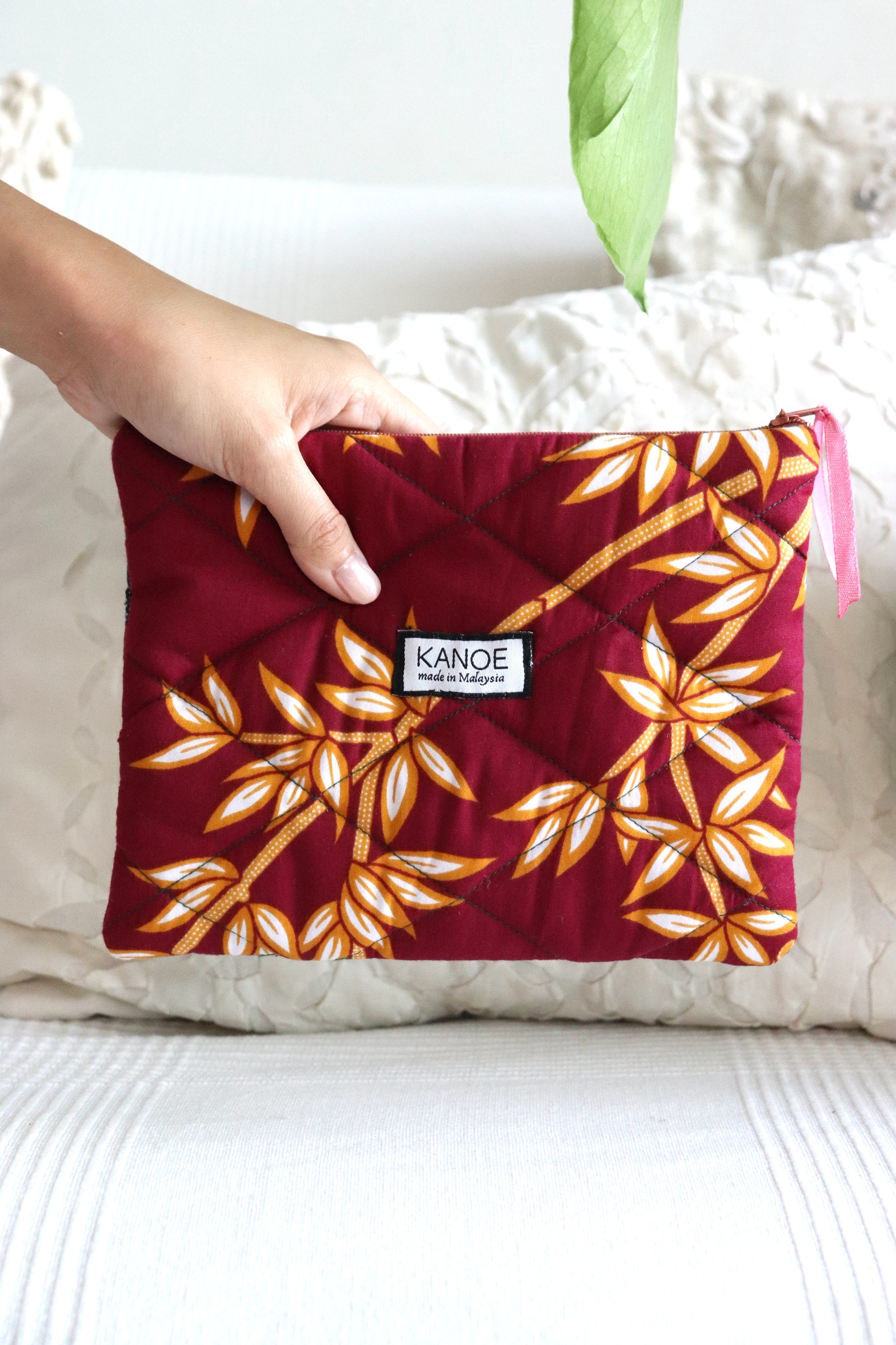 Quilted Batik Pouch - Carla