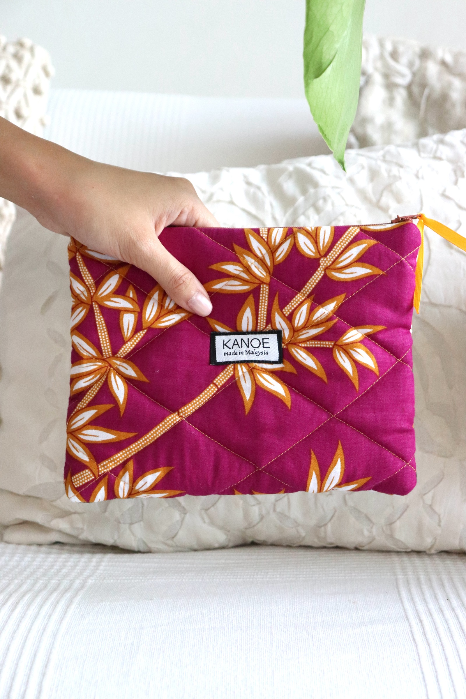 Quilted Batik Pouch - Natasha