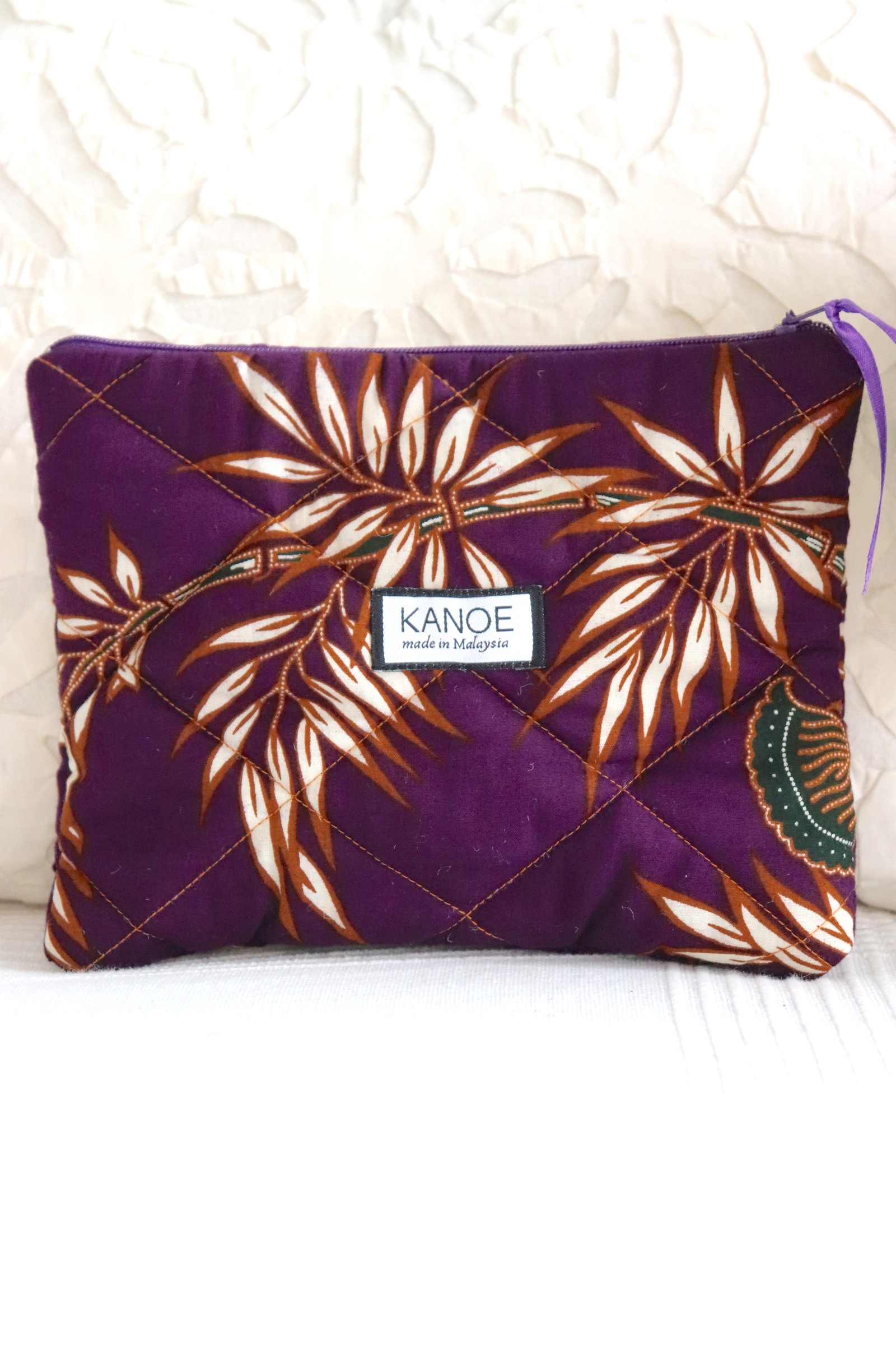 Quilted Batik Pouch - Jessica