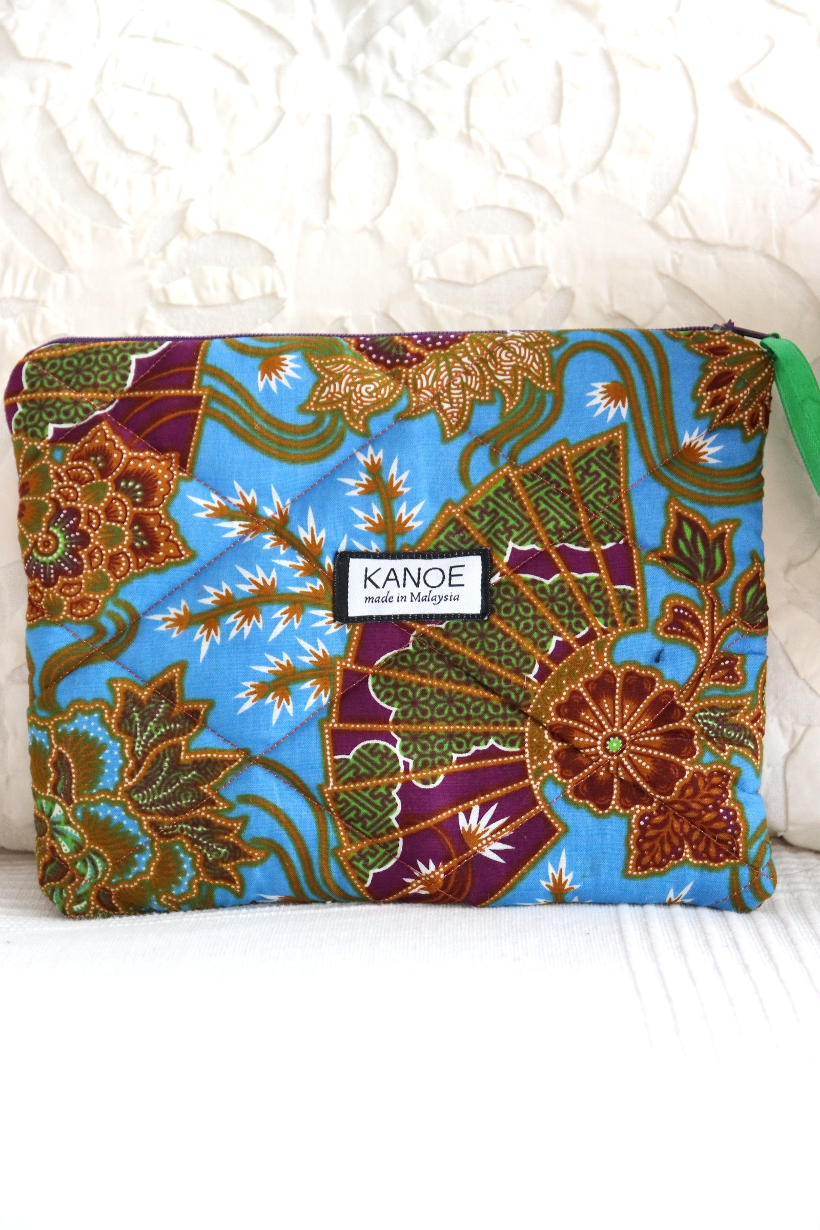 Quilted Batik Pouch - Kaia