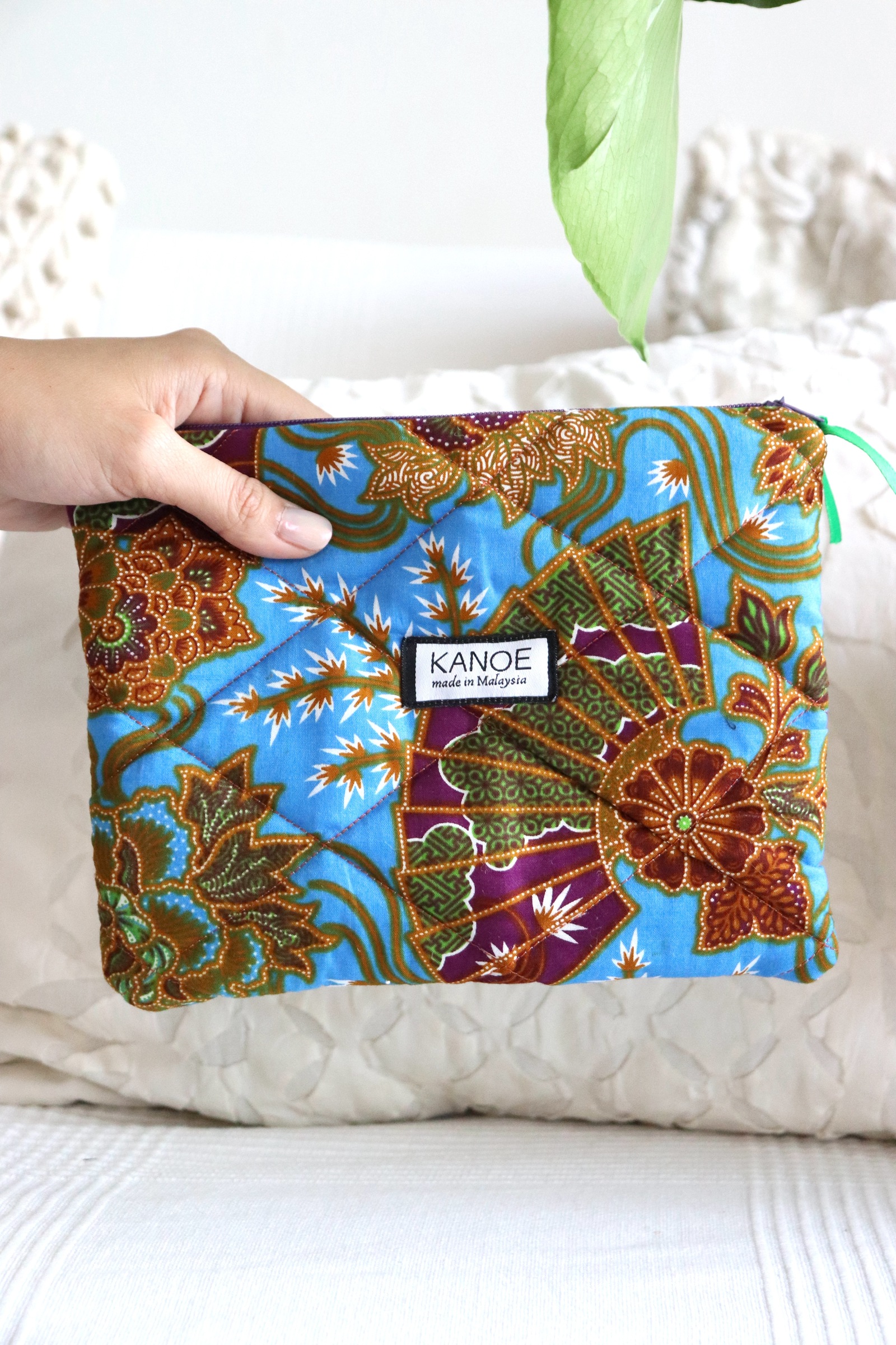 Quilted Batik Pouch - Kaia