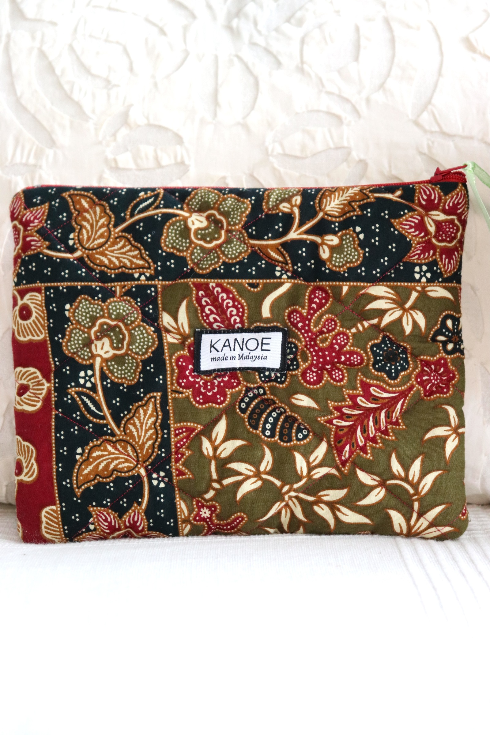 Quilted Batik Pouch - Ella