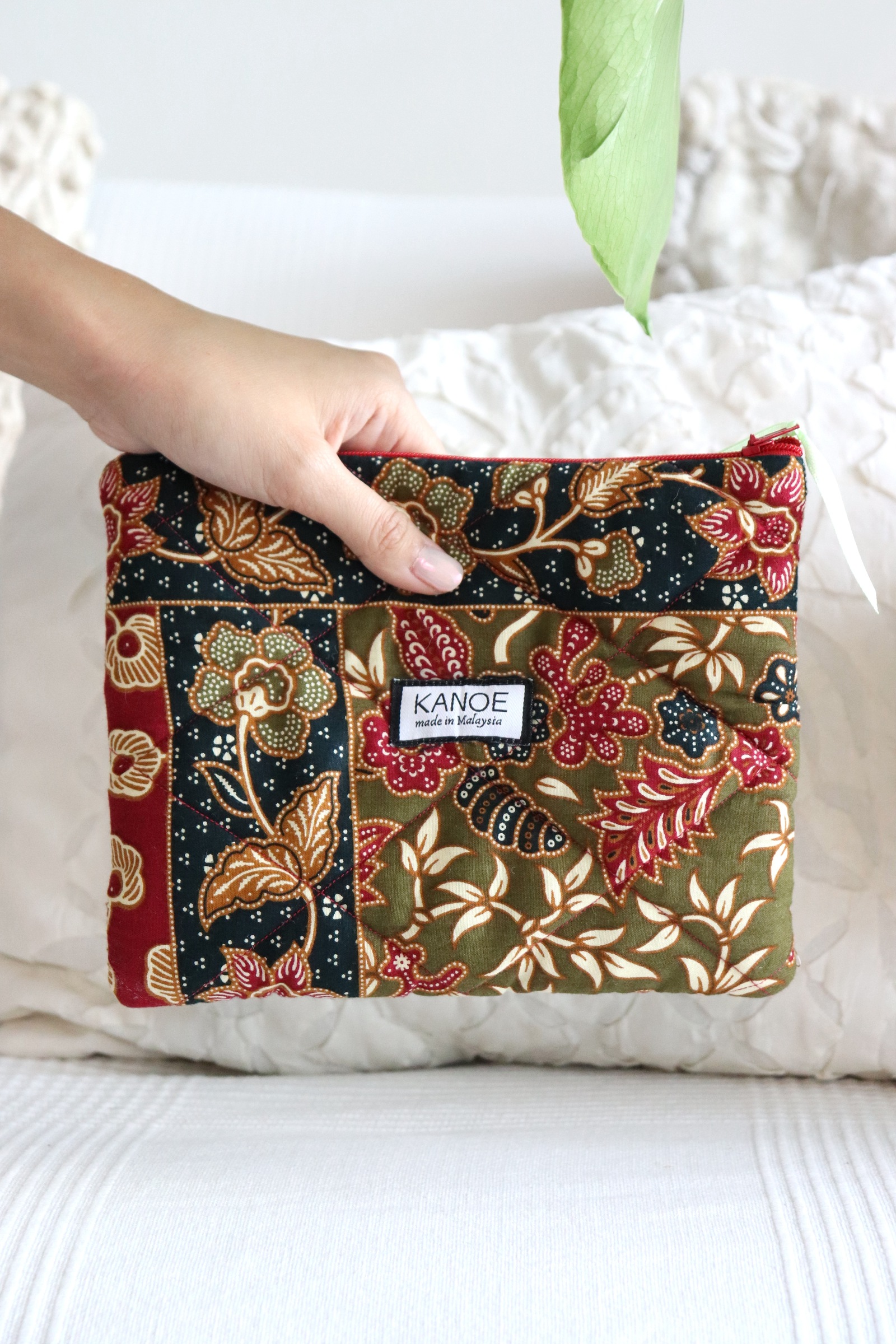 Quilted Batik Pouch - Ella
