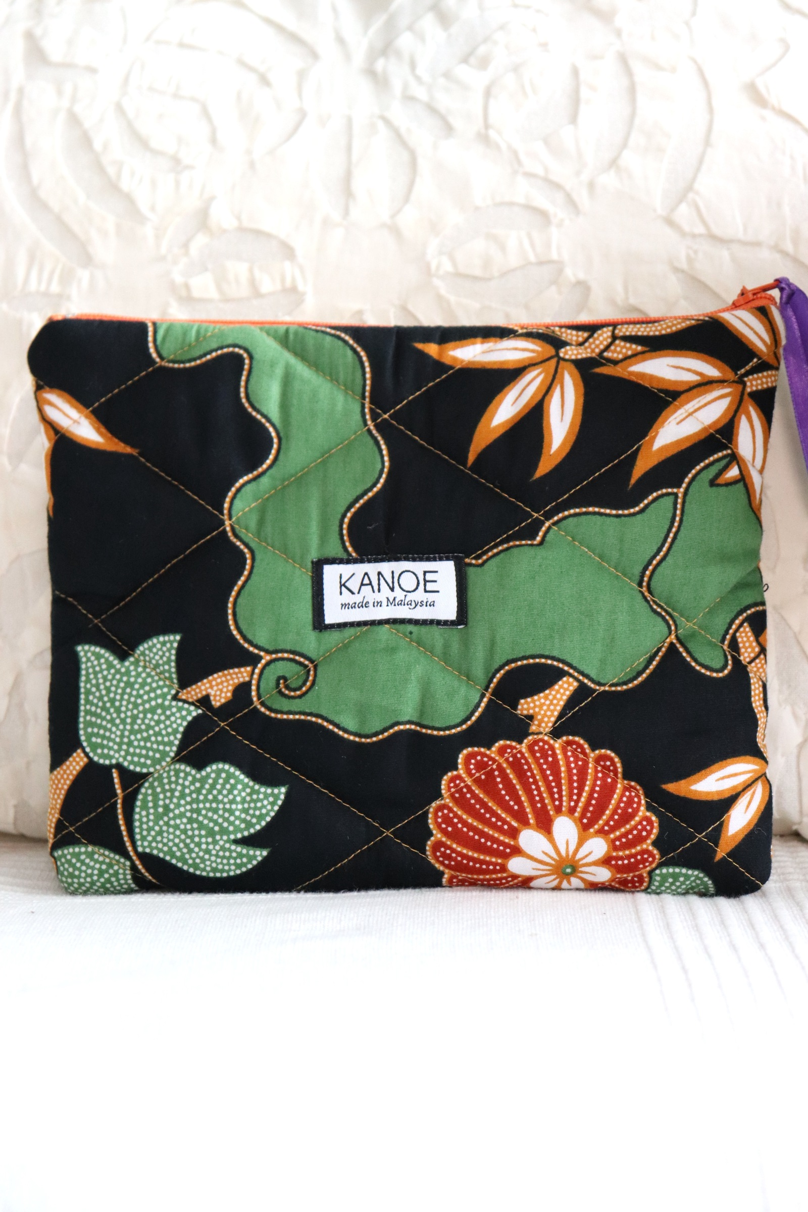 Quilted Batik Pouch - Mila