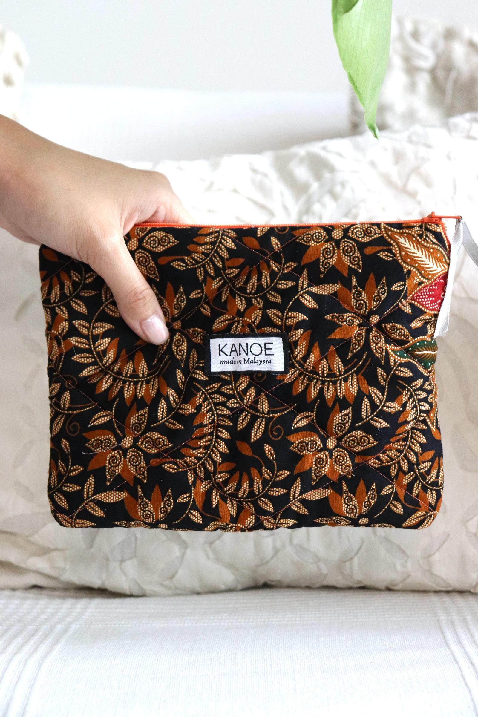 Quilted Batik Pouch - Alice