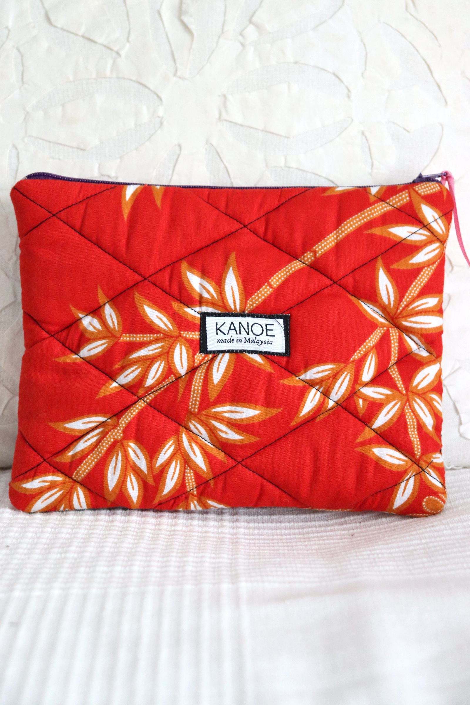 Quilted Batik Pouch - Juliana