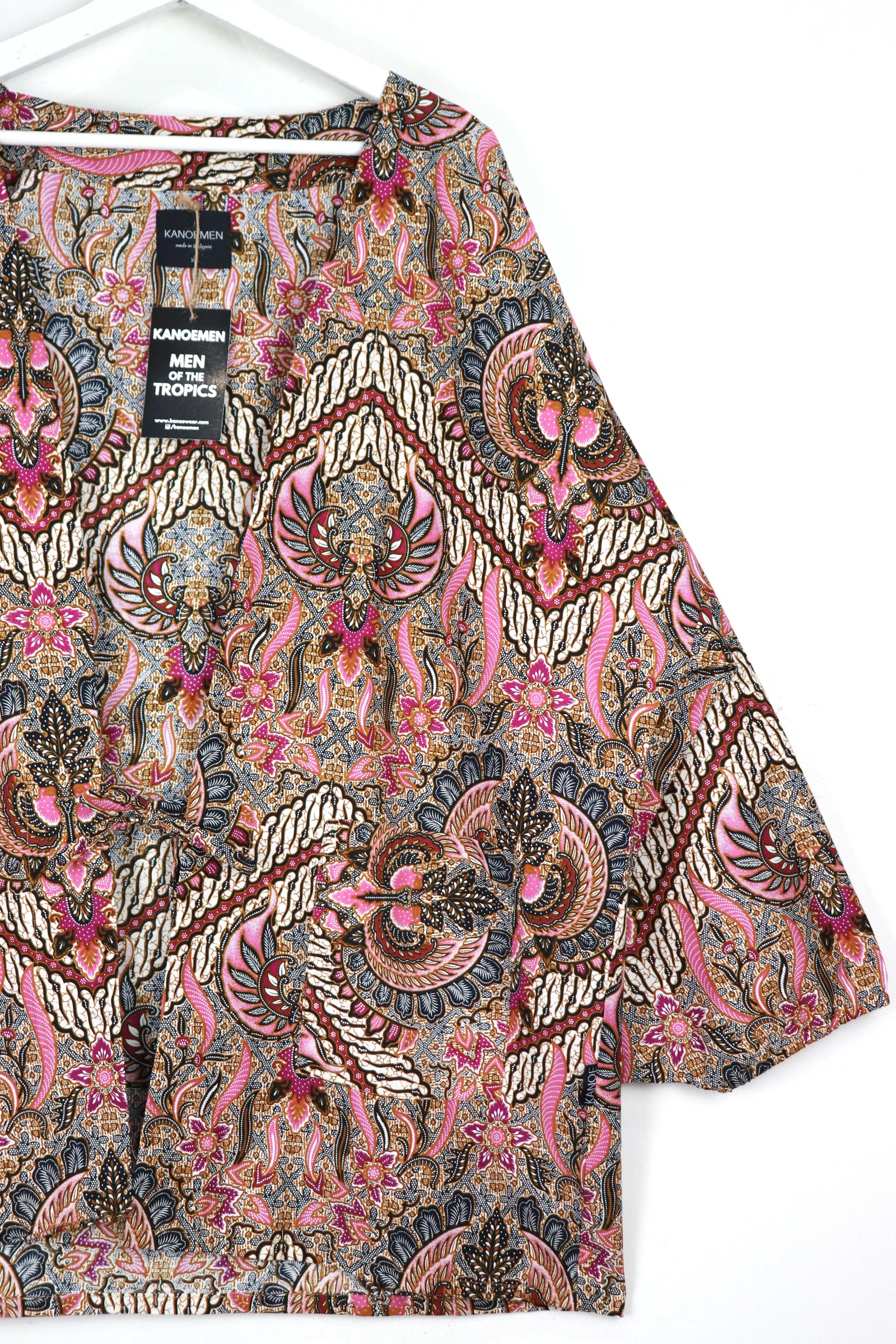 KANOEMEN Signature Batik Kimono - Coral Edge