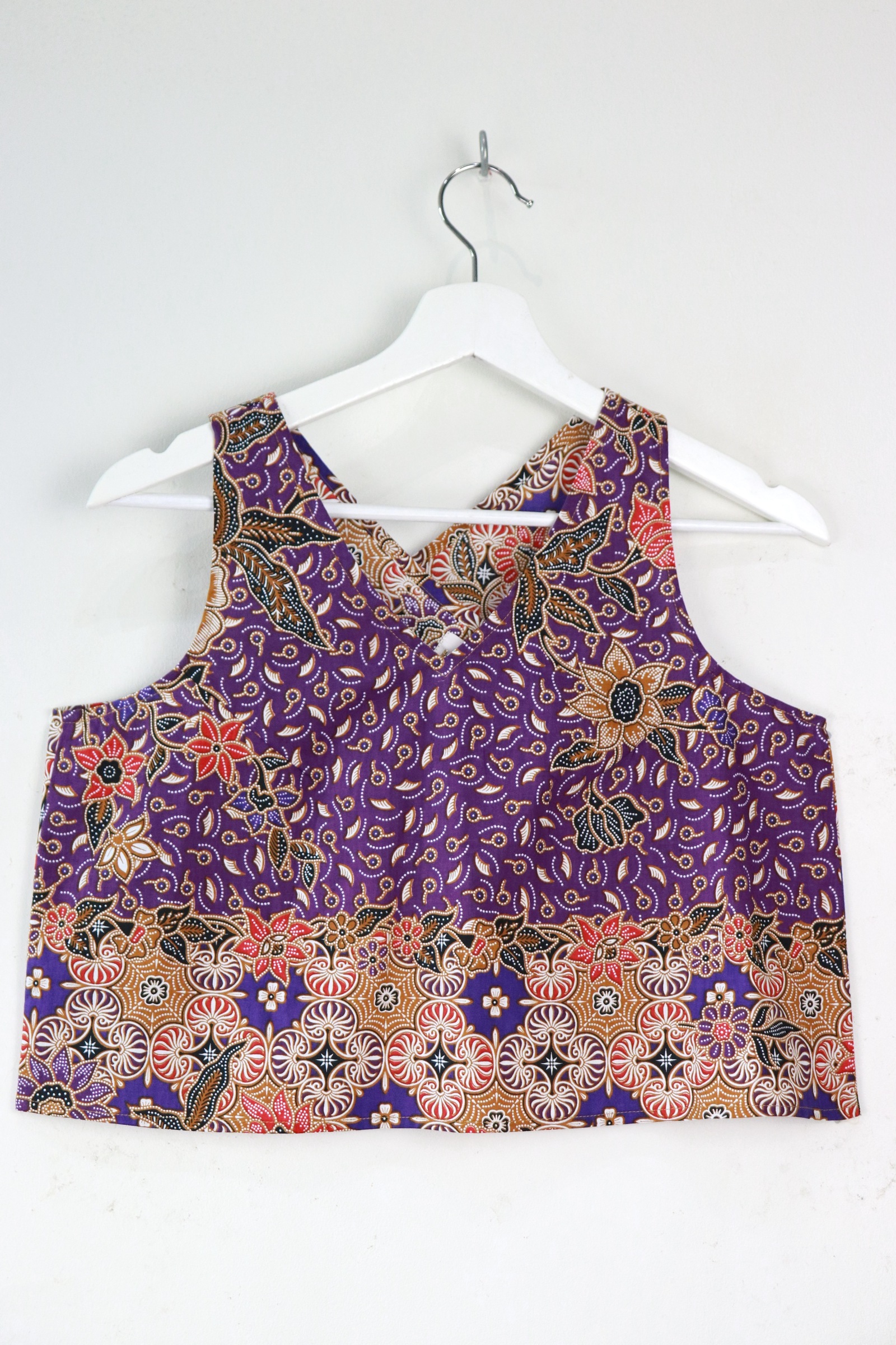Crossback Batik Top - Grape Glamour [ S ]