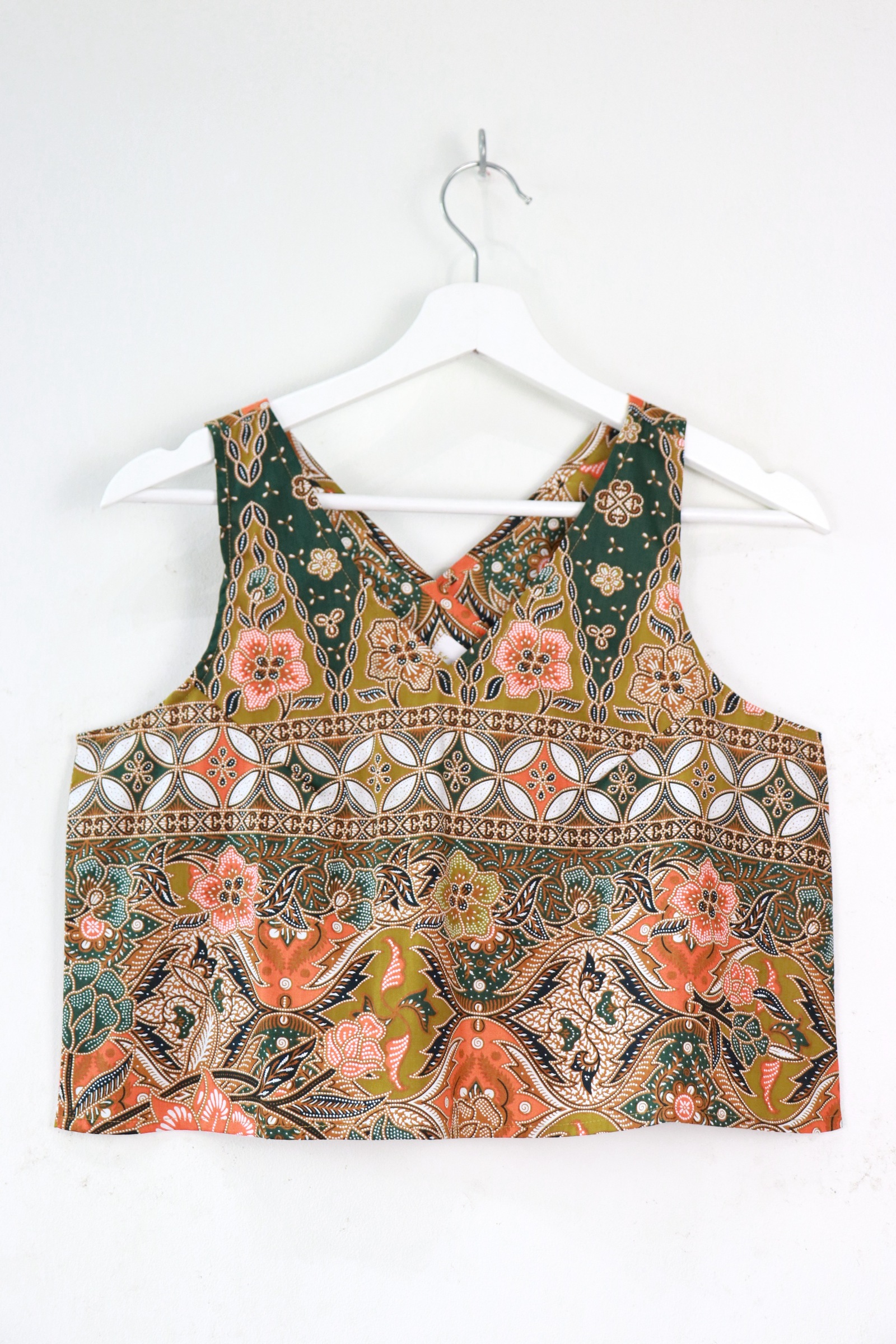 Crossback Batik Top - Lime Zing [ S ]
