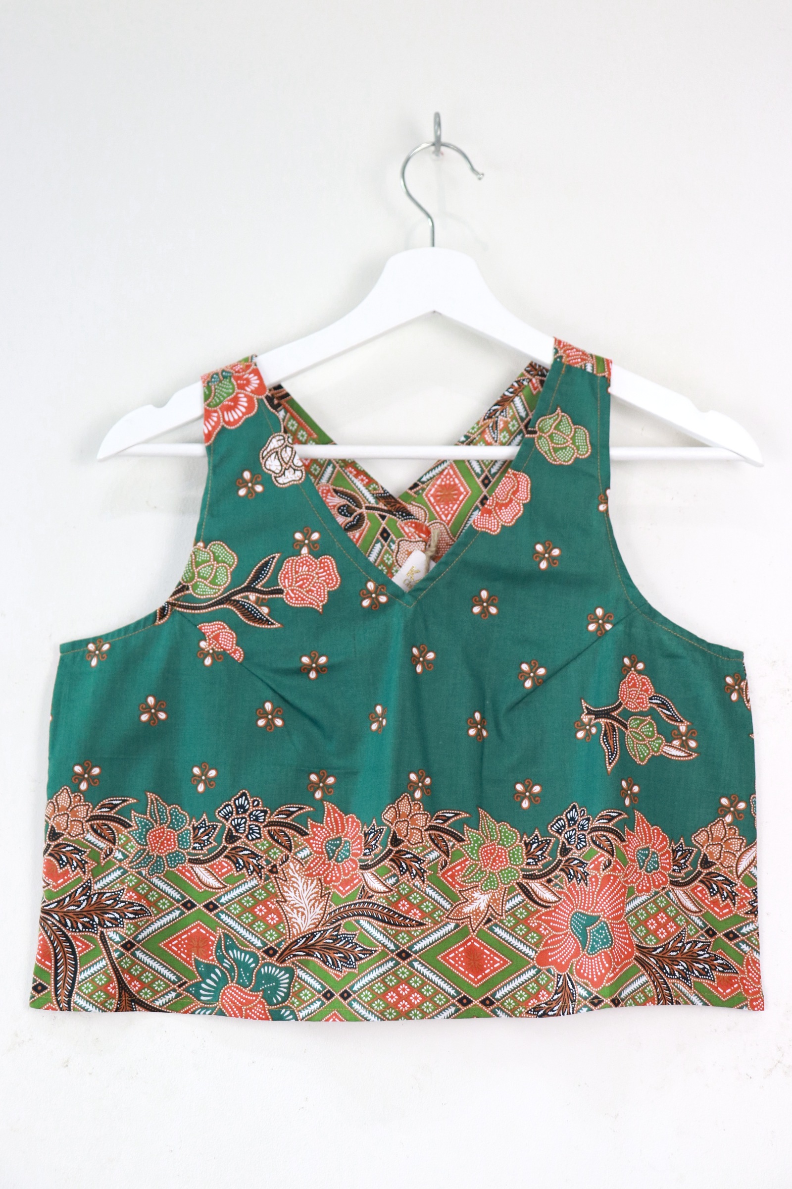 Crossback Batik Top - Matcha Zest [ S ]