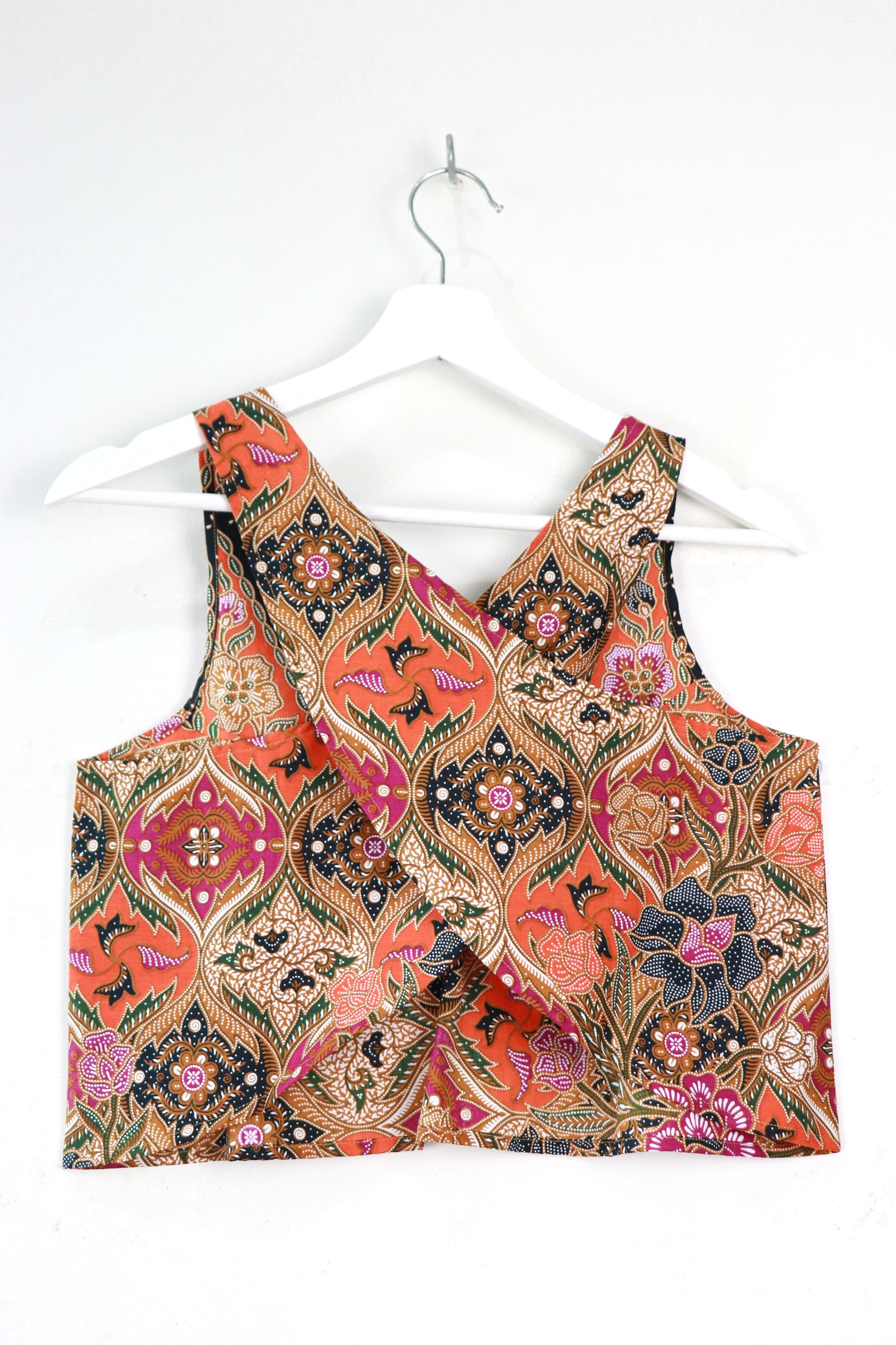 Crossback Batik Top - Orange Tango [ S ]