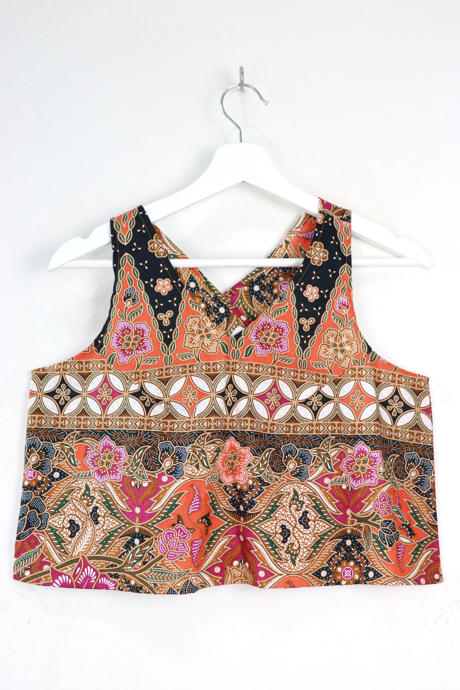 Crossback Batik Top - Orange Tango [ S ]